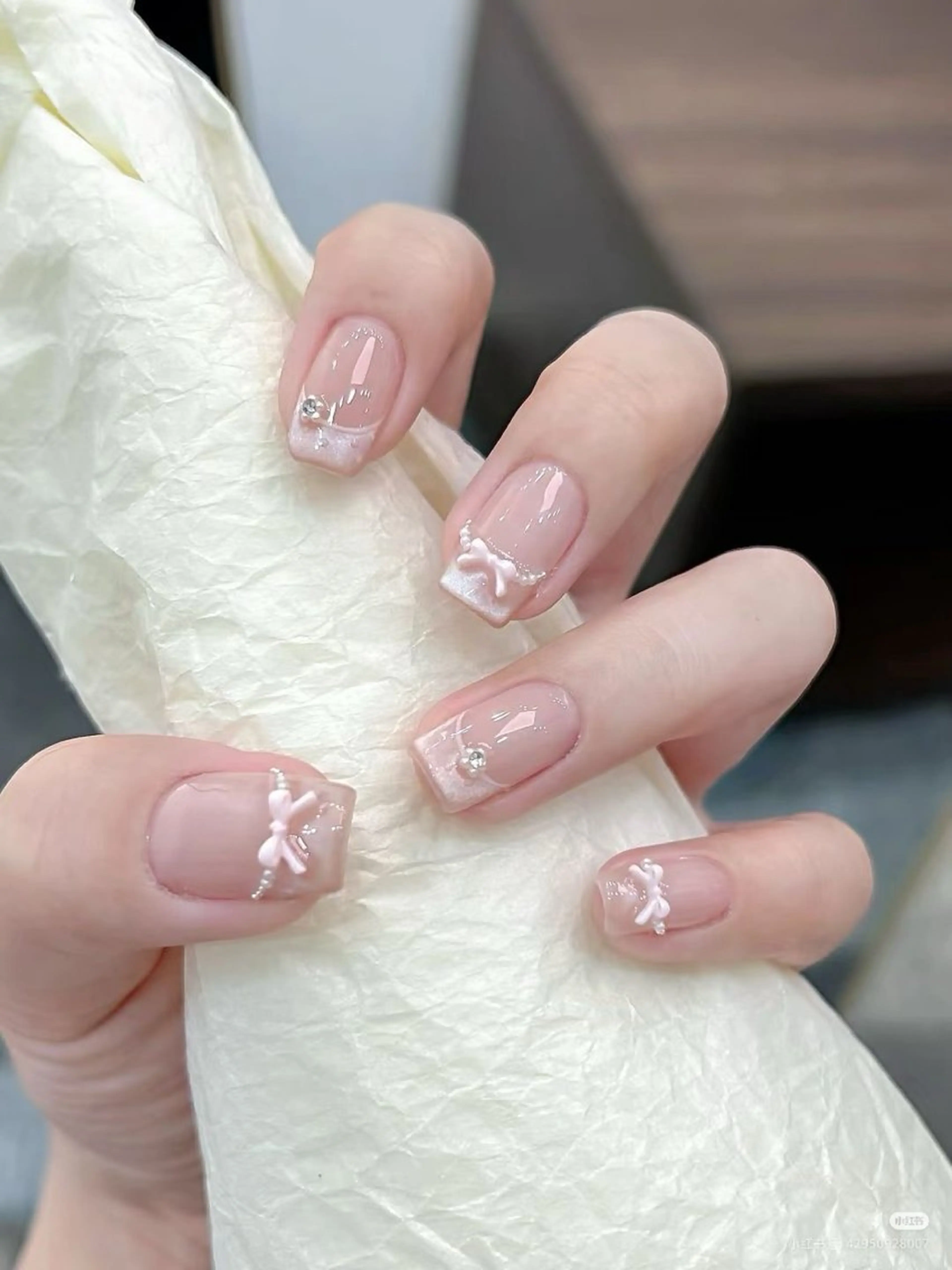 ネイル 韓国ネイル 持ち込み ニュアンスネイル ネイルチップ Minn ANA.CHUOのネイルデザイン