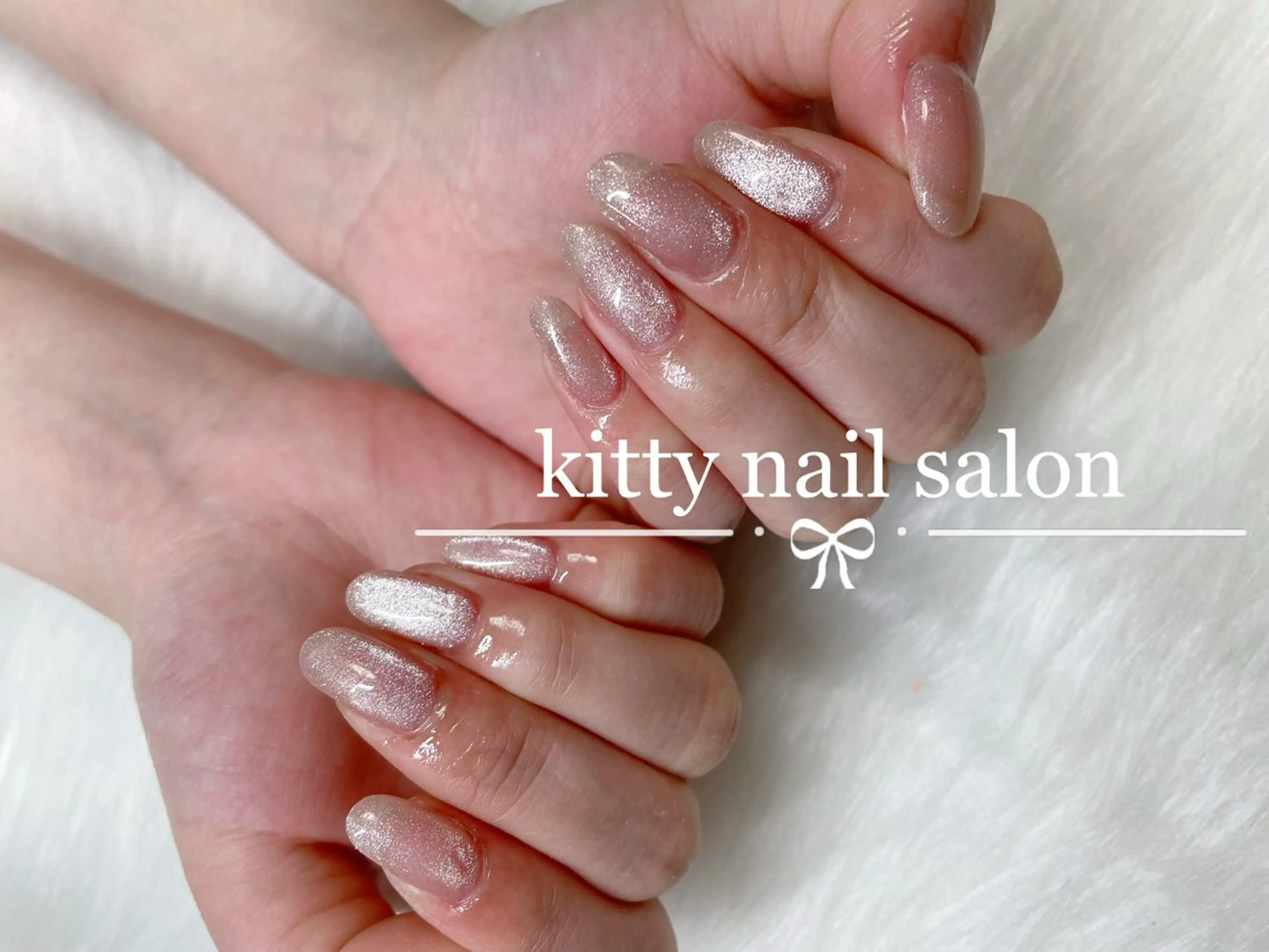 ネイル アートネイル フットネイル フレンチネイル ガラスフレンチ グラデーション kitty nail salonのネイルデザイン