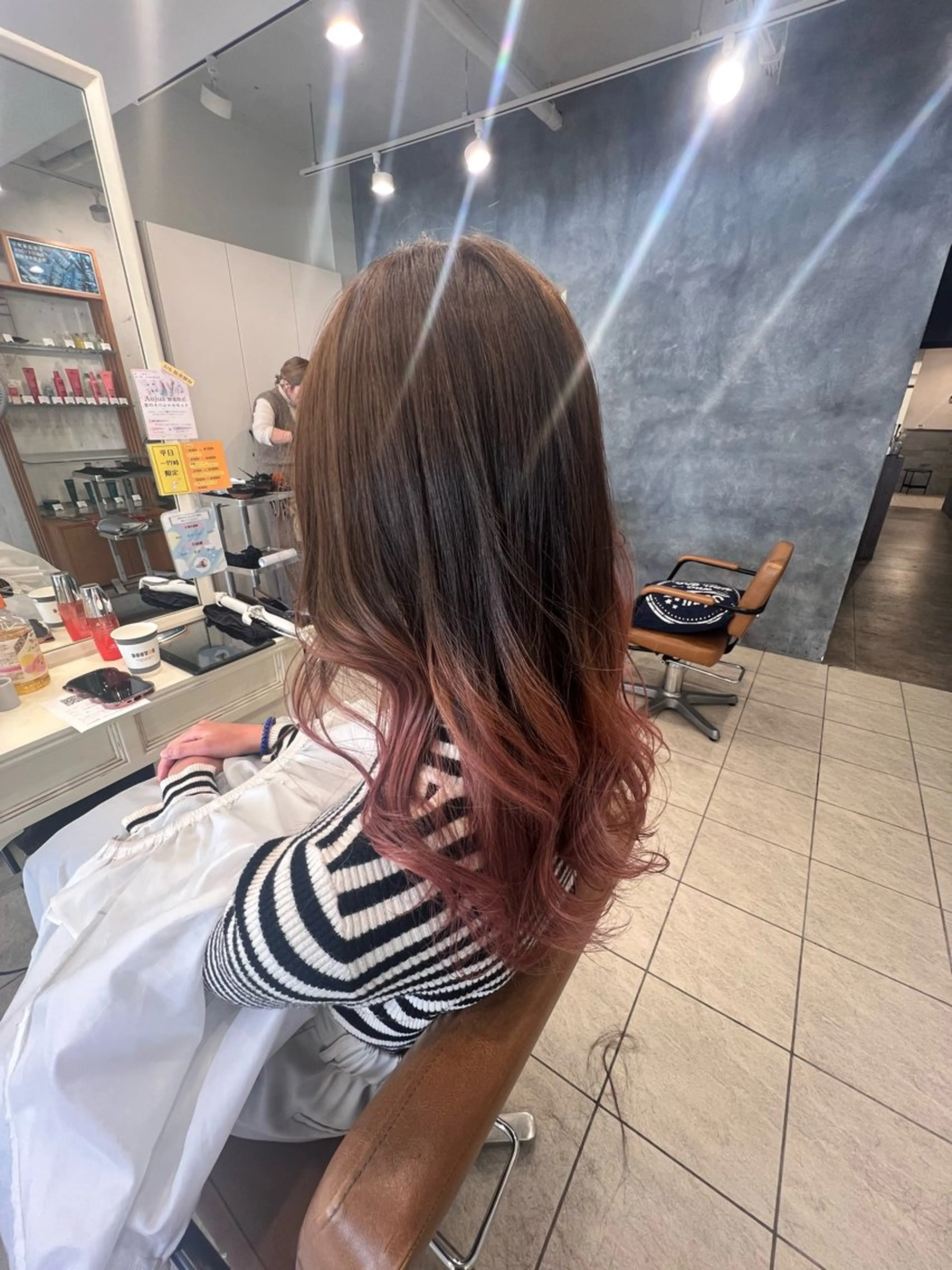 セミロング カラー メンズカットグラデー ションカラー/ケイゴのヘアスタイル