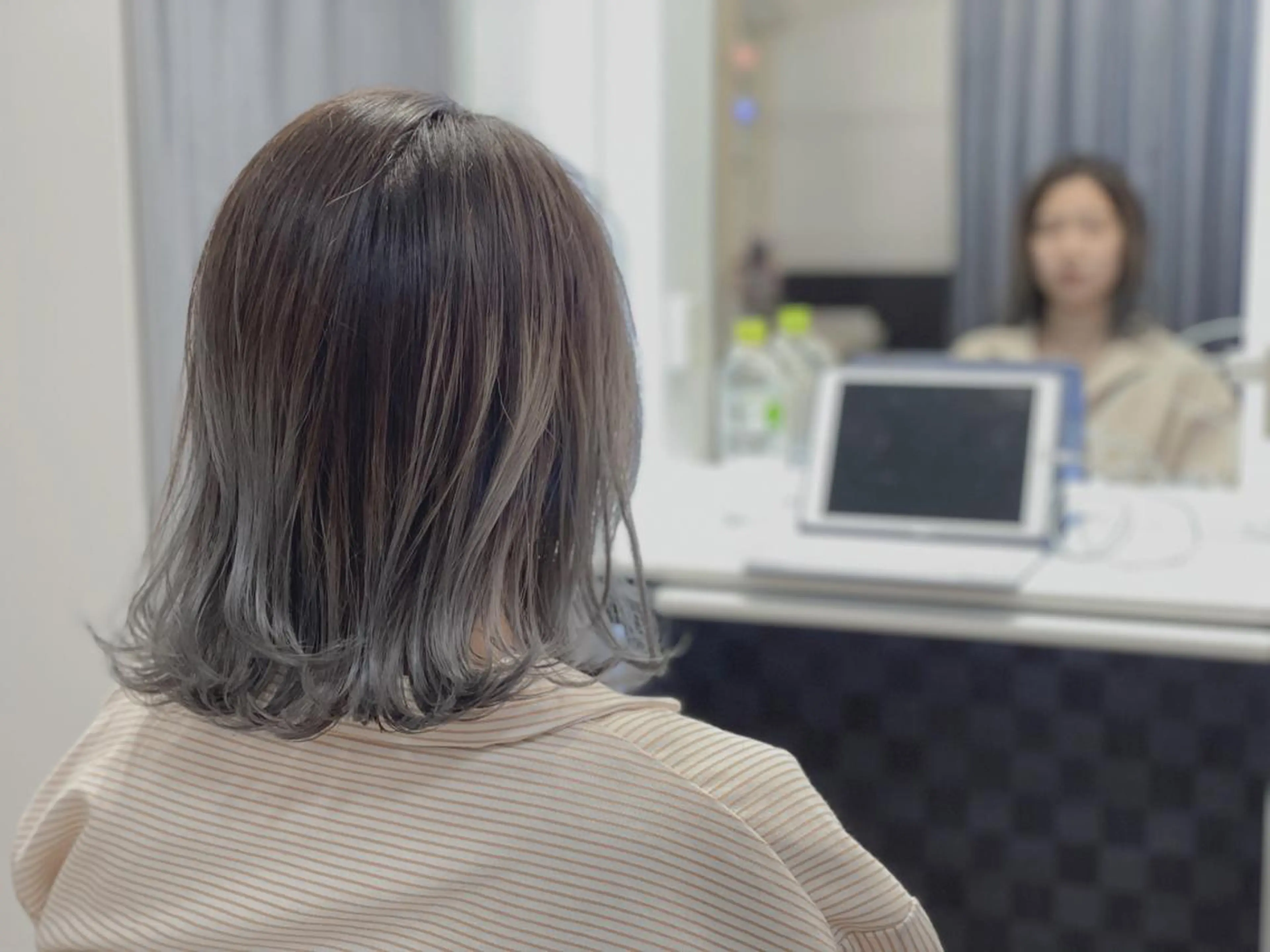 ミディアム カラー デザインカラー 平山 弘樹のヘアスタイル