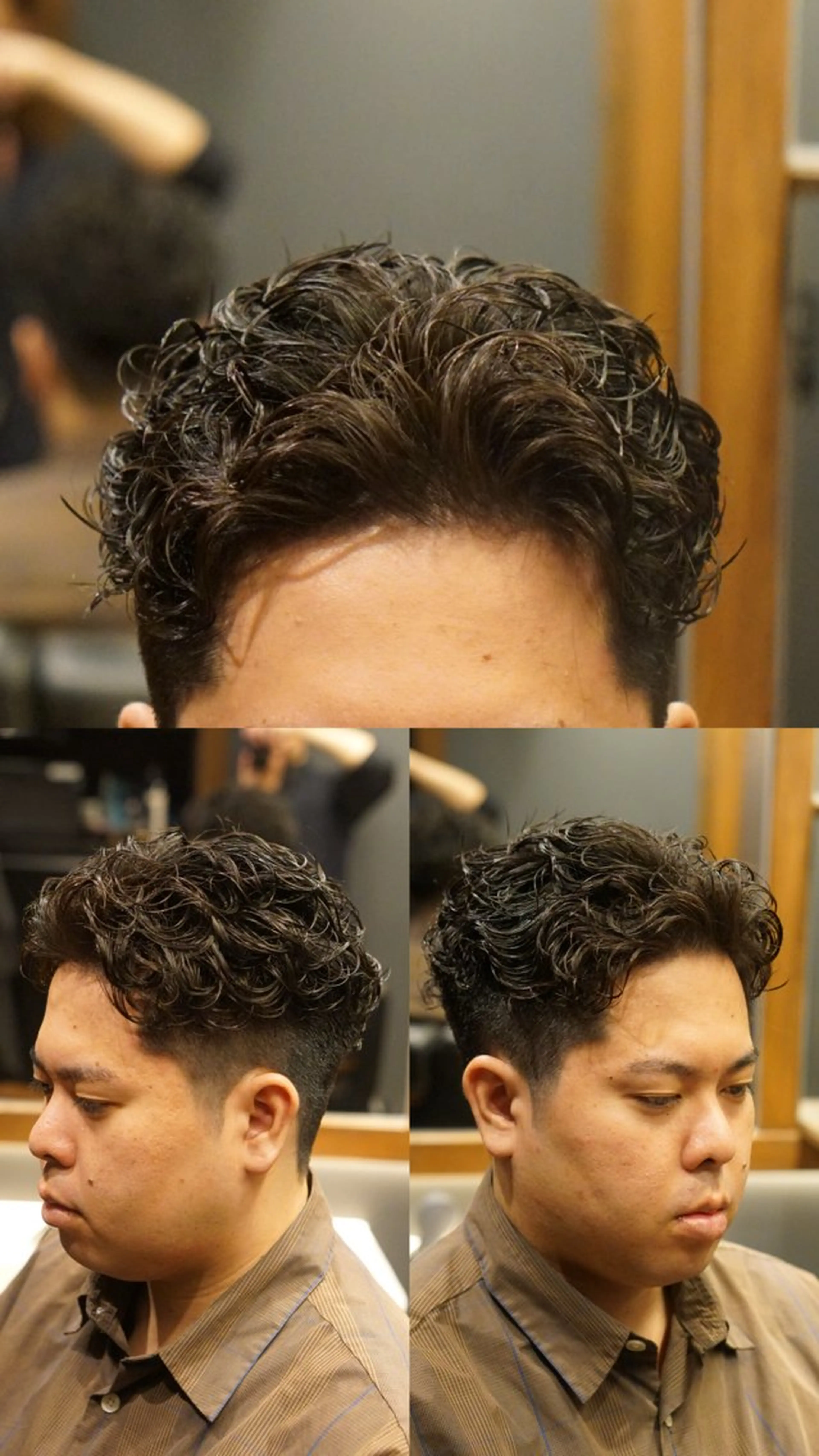 ショート パーマ メンズ メンズパーマ 刈り上げ カット パーマ 橋川 飛鷲のヘアスタイル