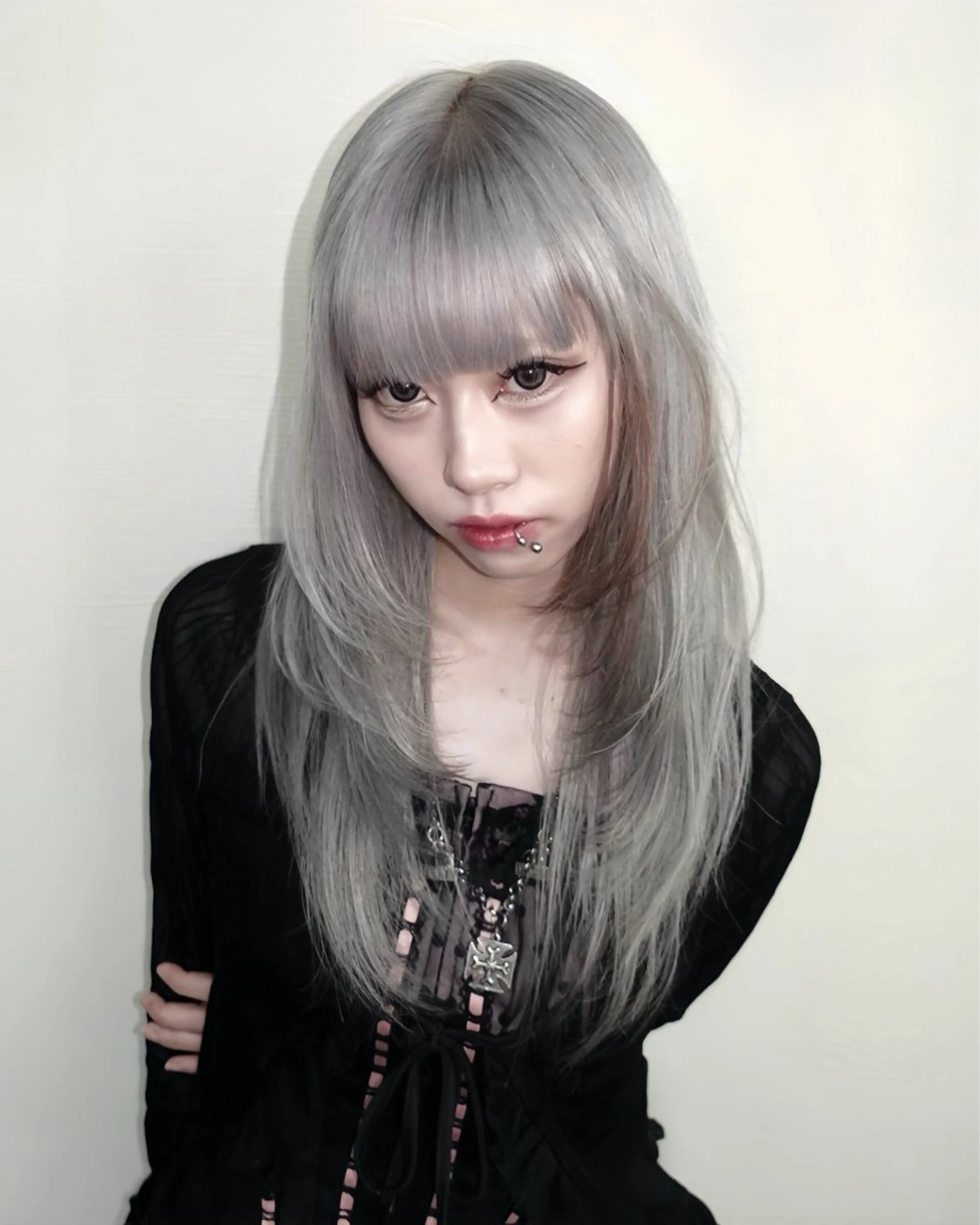 ロング ヘアカラー トリートメント 岩下昂世/ ハイトーン/デザインのヘアスタイル