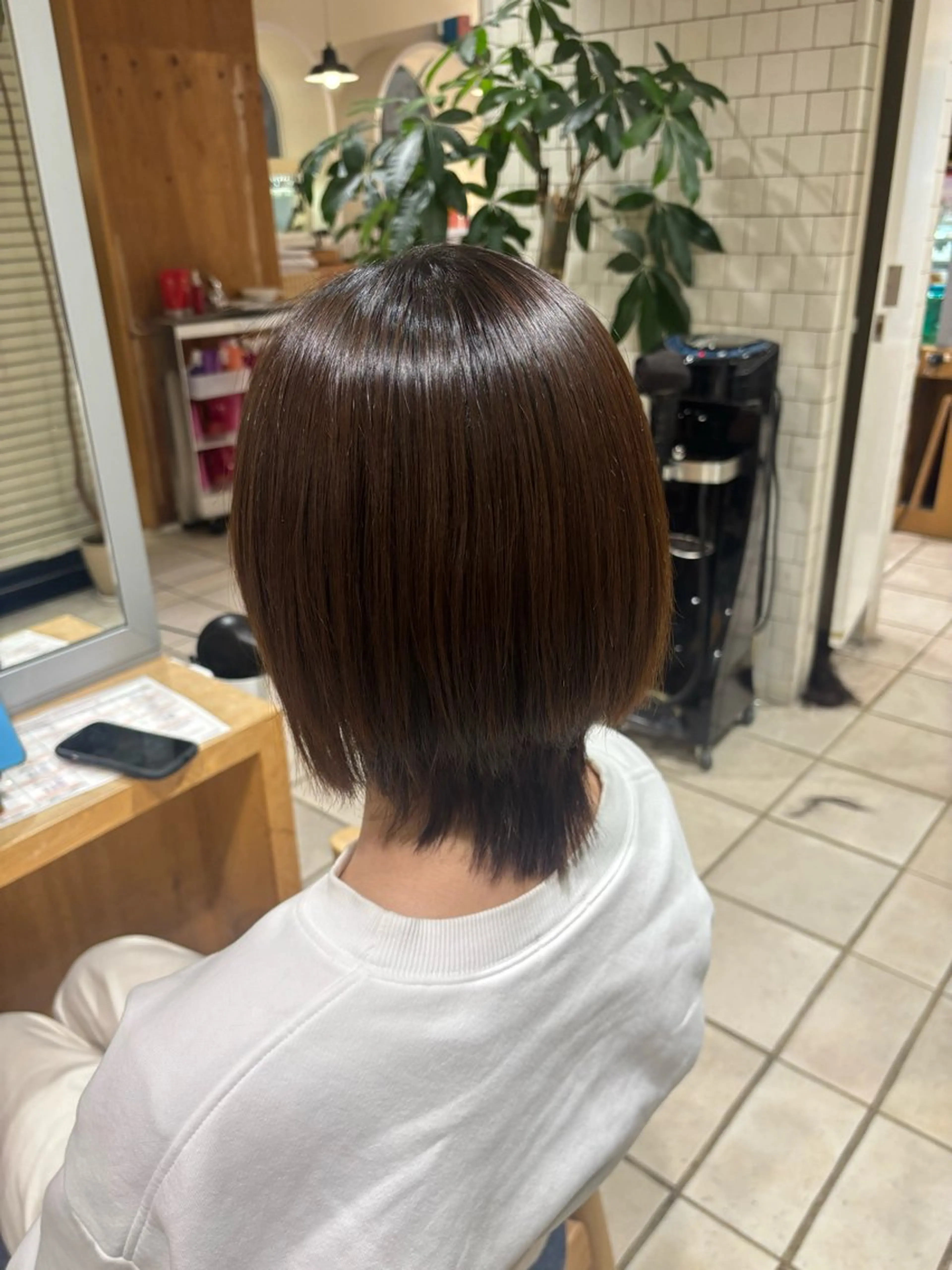 ショート パーマ 縮毛矯正 ストレートパーマ 倉木 優羽のヘアスタイル