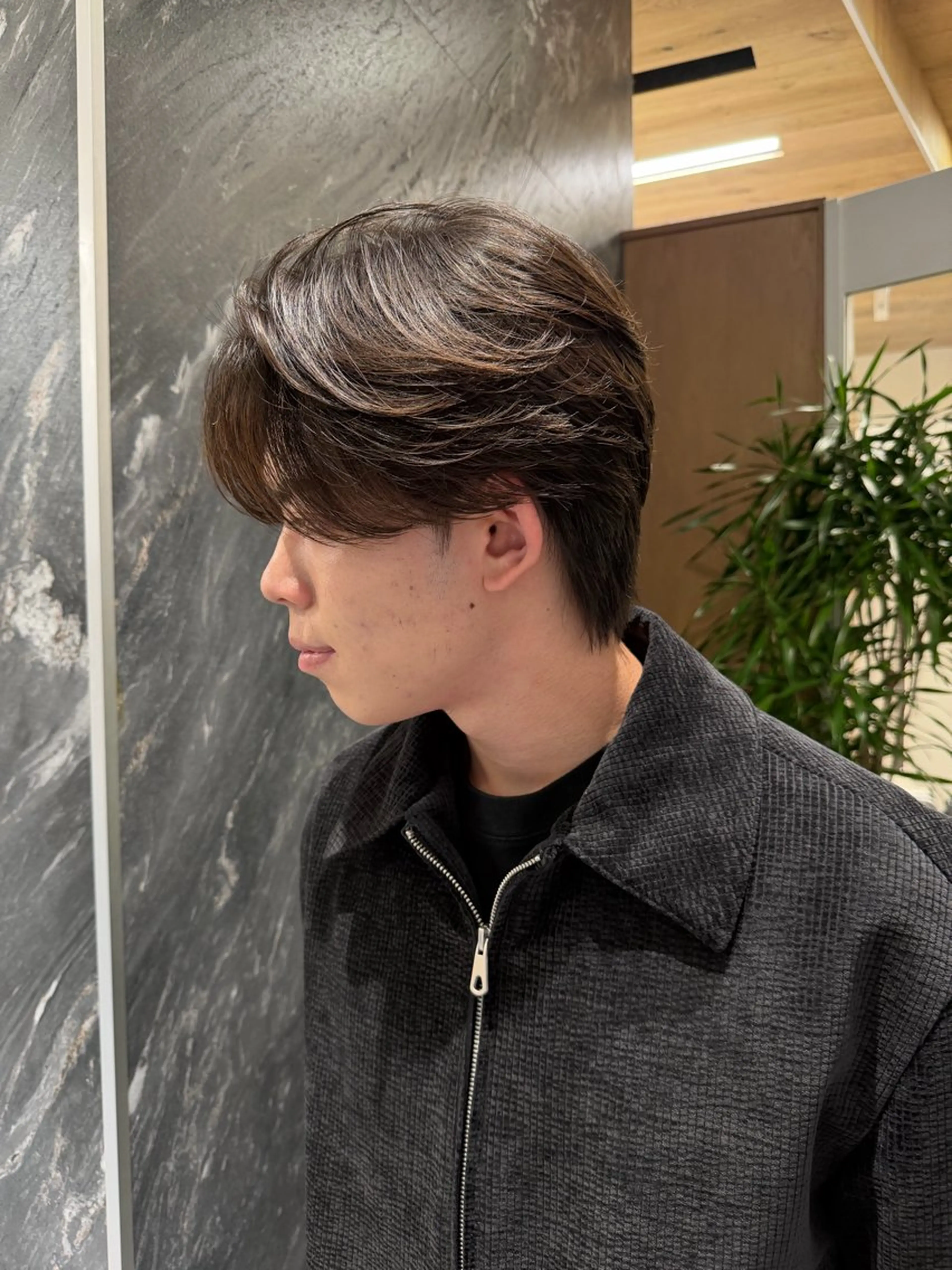 ミディアム パーマ メンズ ミディアムパーマ センターパート メンズパーマ ニュアンスパーマ カット パーマ 💈原宿指名No.1 センターパート💈のヘアスタイル