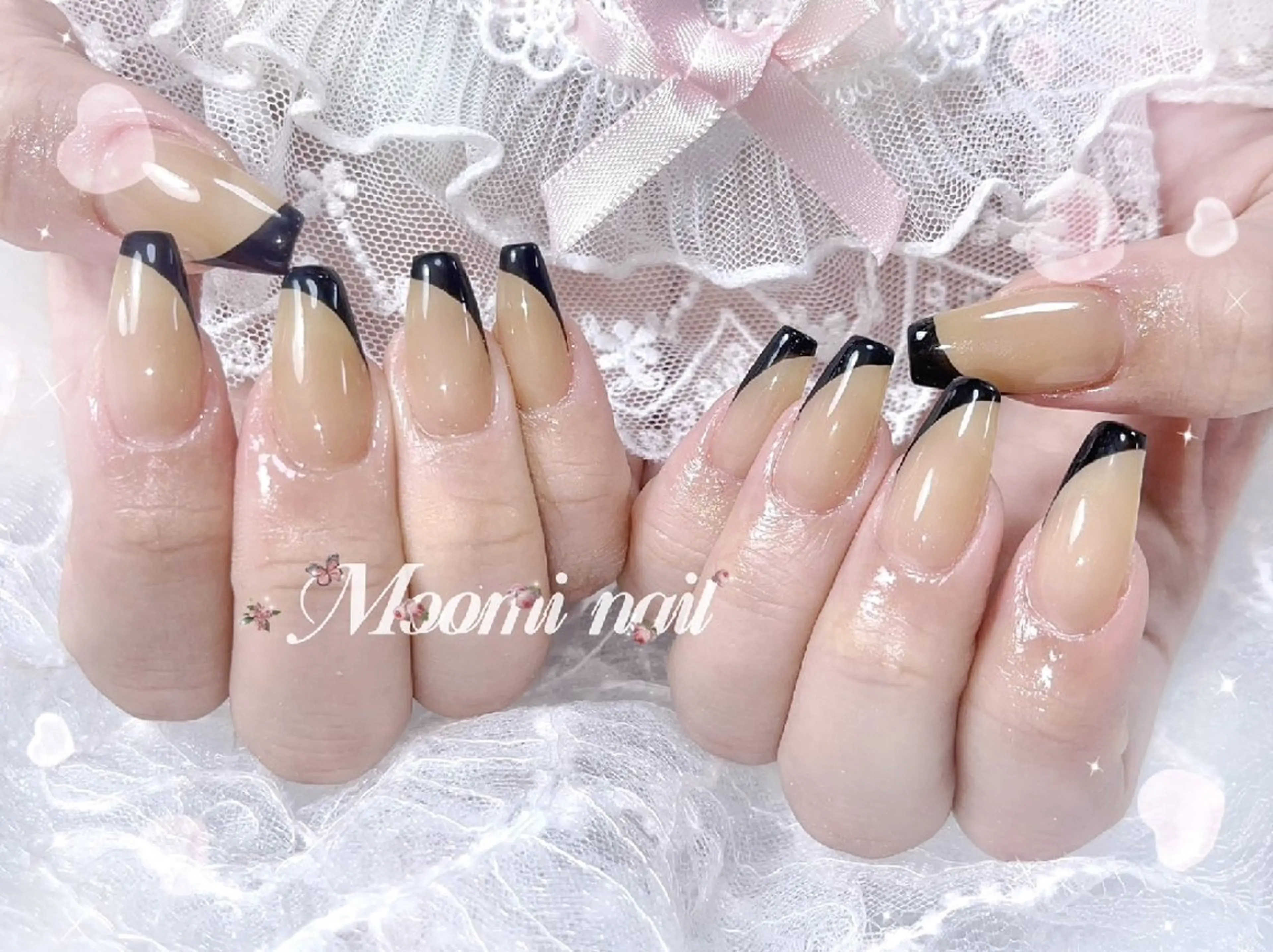 ネイル アートネイル 成人式 長さ出し フットネイル フレンチネイル moomi nail スカルプ専門のネイルデザイン