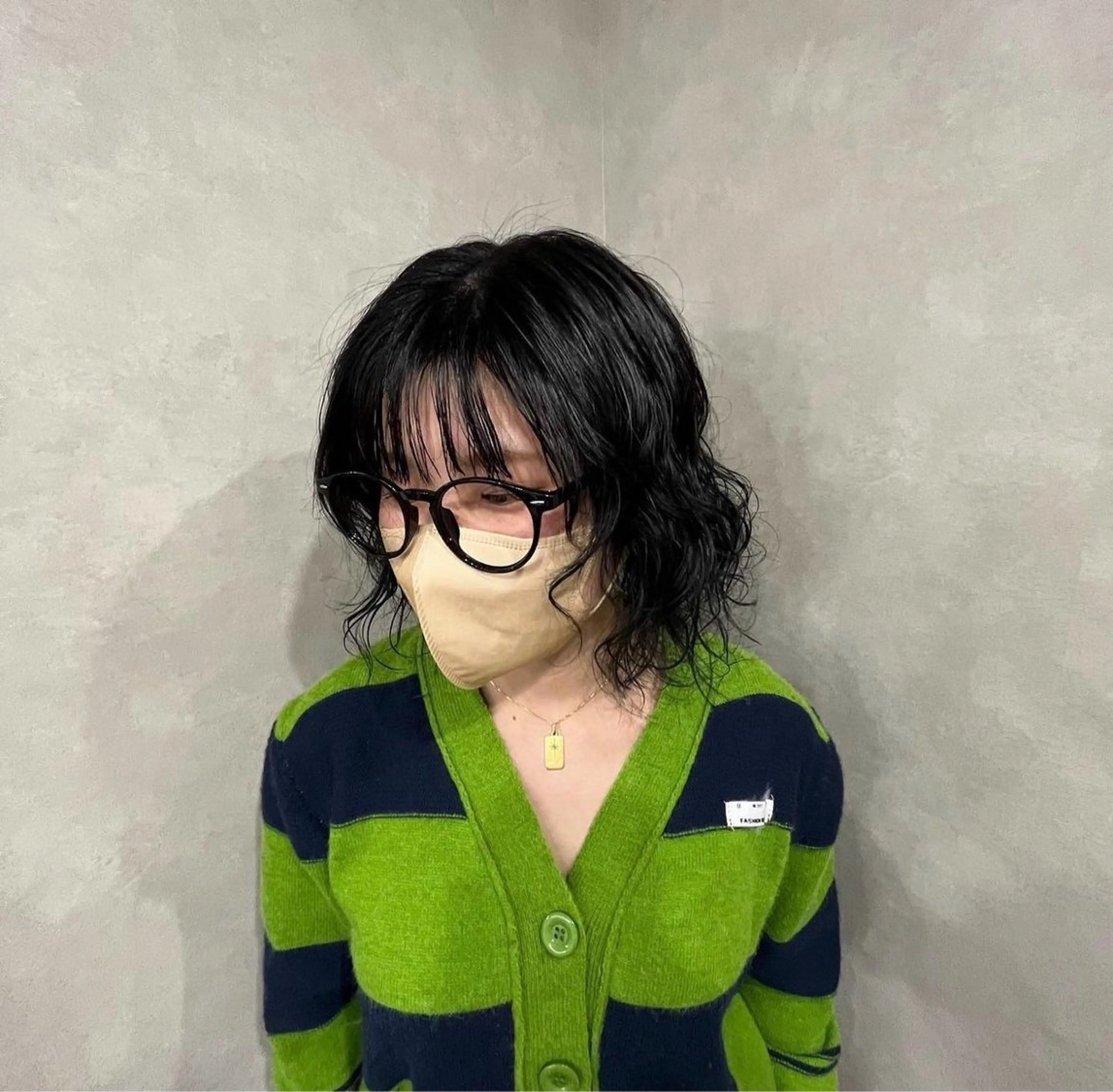 ミディアム カラー 山田 誠也のヘアスタイル