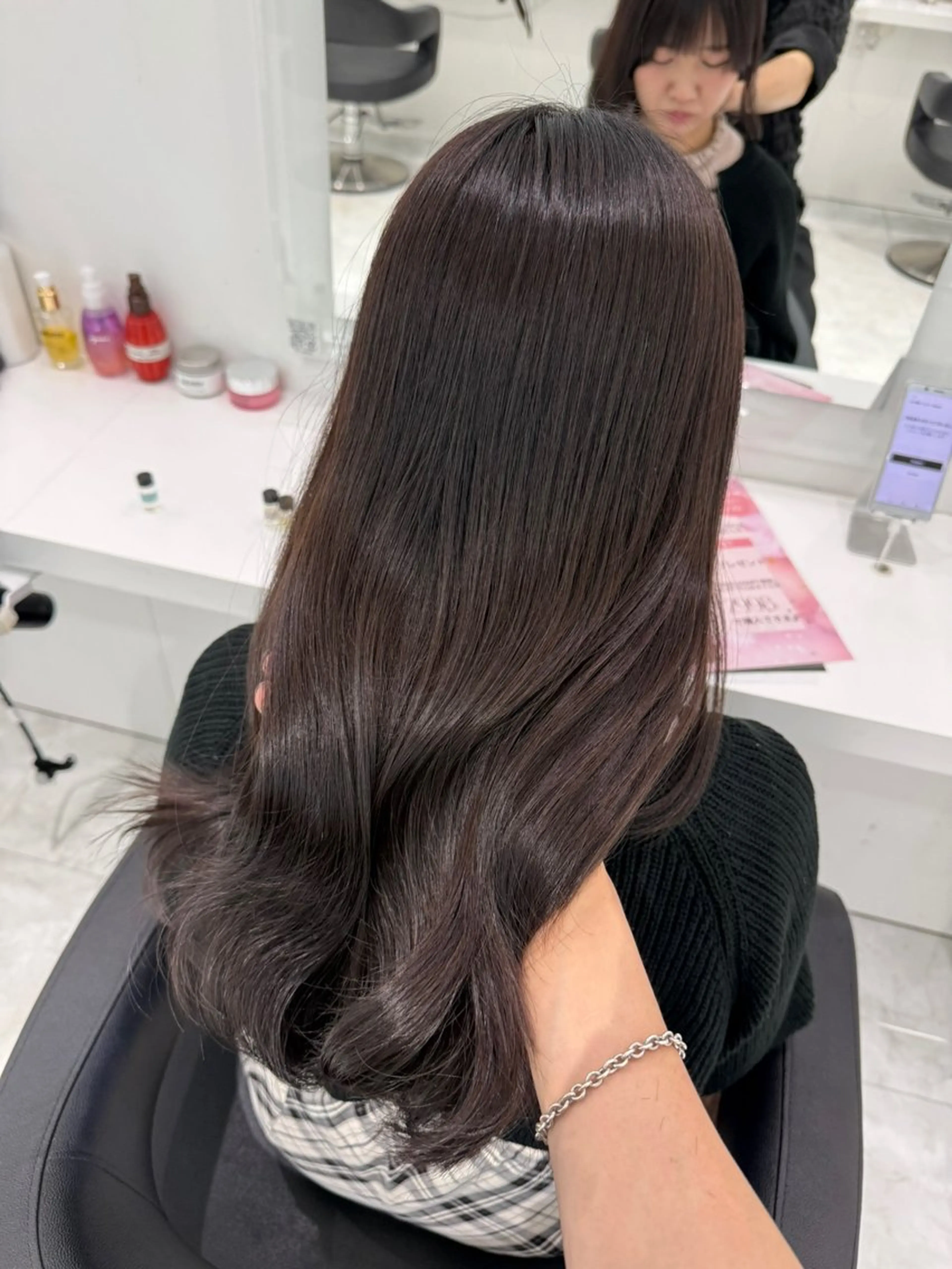 ミディアム カラー カット ヘアカラー トリートメント ヘッドスパ ヘアセット ♡上品韓国髪♡ブラ ウン/SAYATOのヘアスタイル