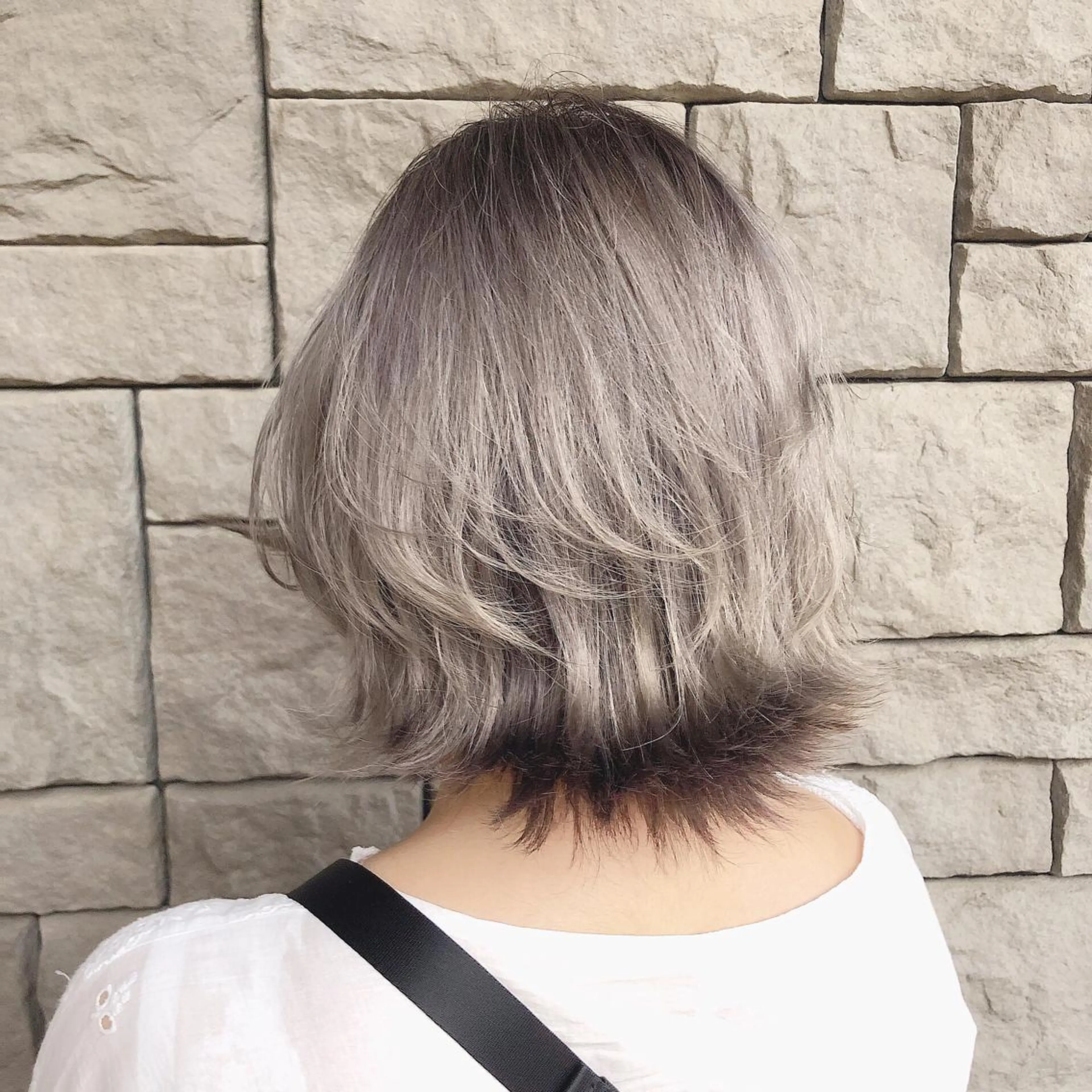 ミディアム カラー 店長/mao/ 前髪/顔周りカットのヘアスタイル