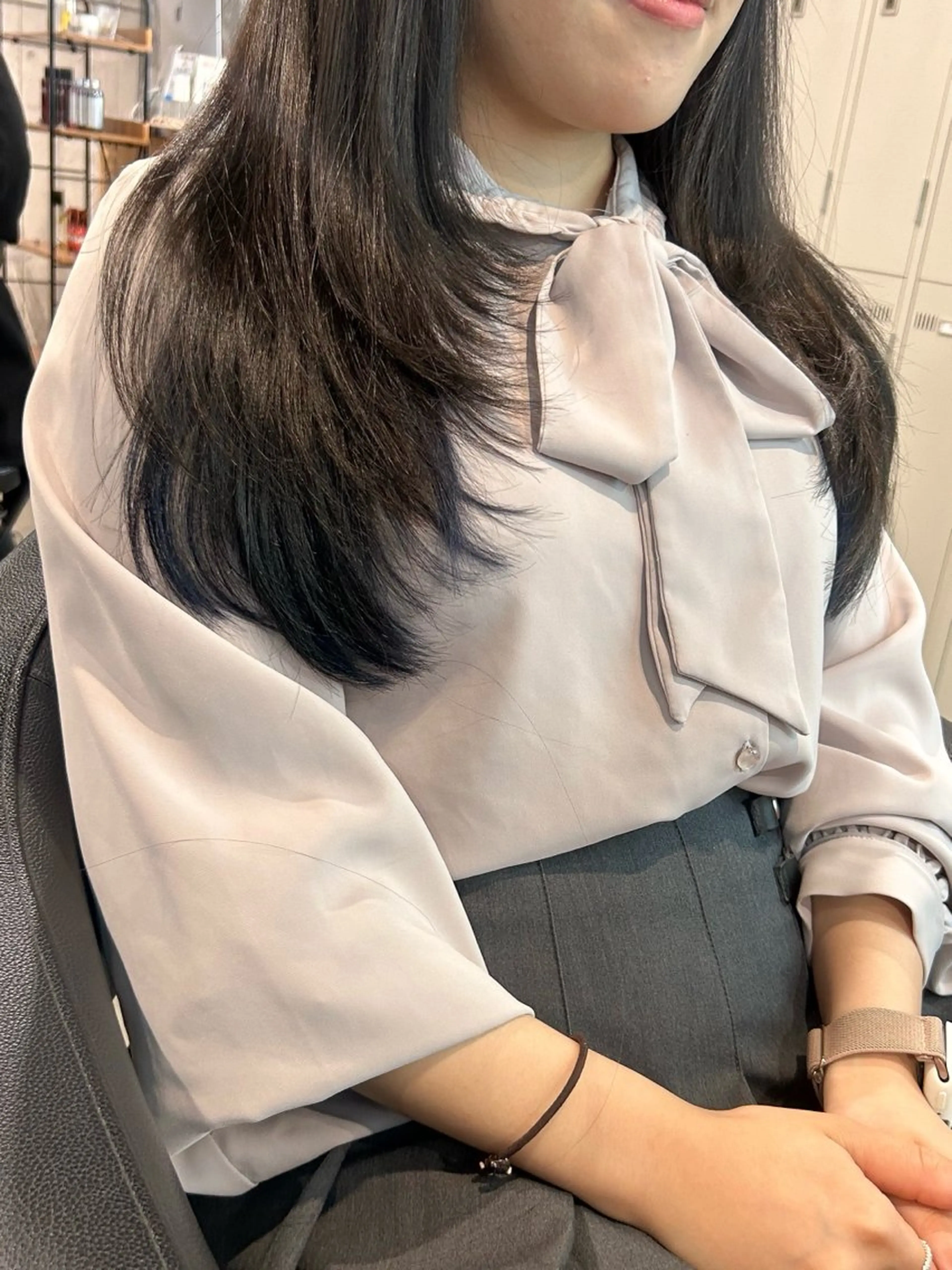 ミディアム カラー 韓国風ヘア レイヤーカット 【縮毛矯正ブリーチ】 MANATO🌈のヘアスタイル