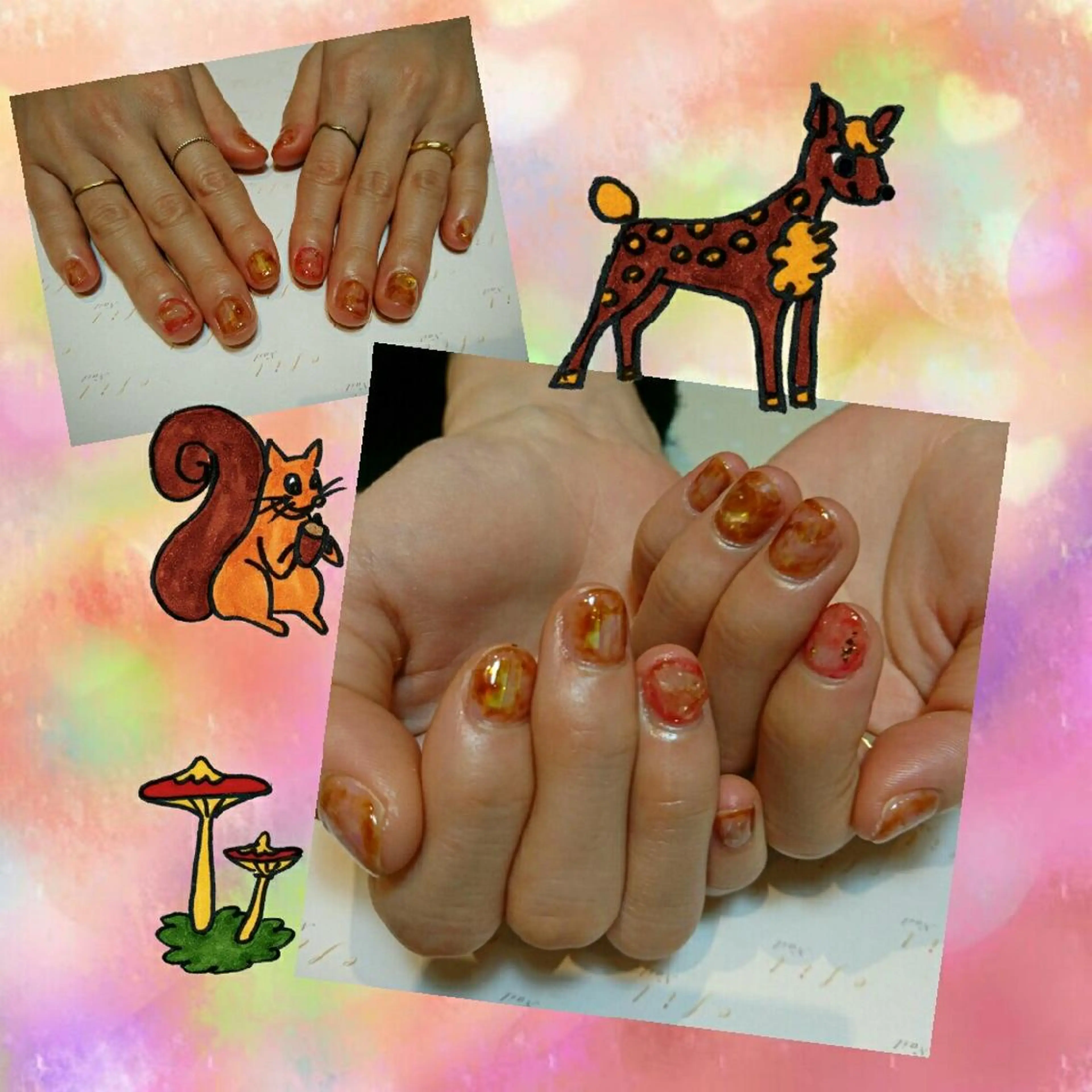 ネイル オーロラネイル 持ち込み みー shakushiroのネイルデザイン