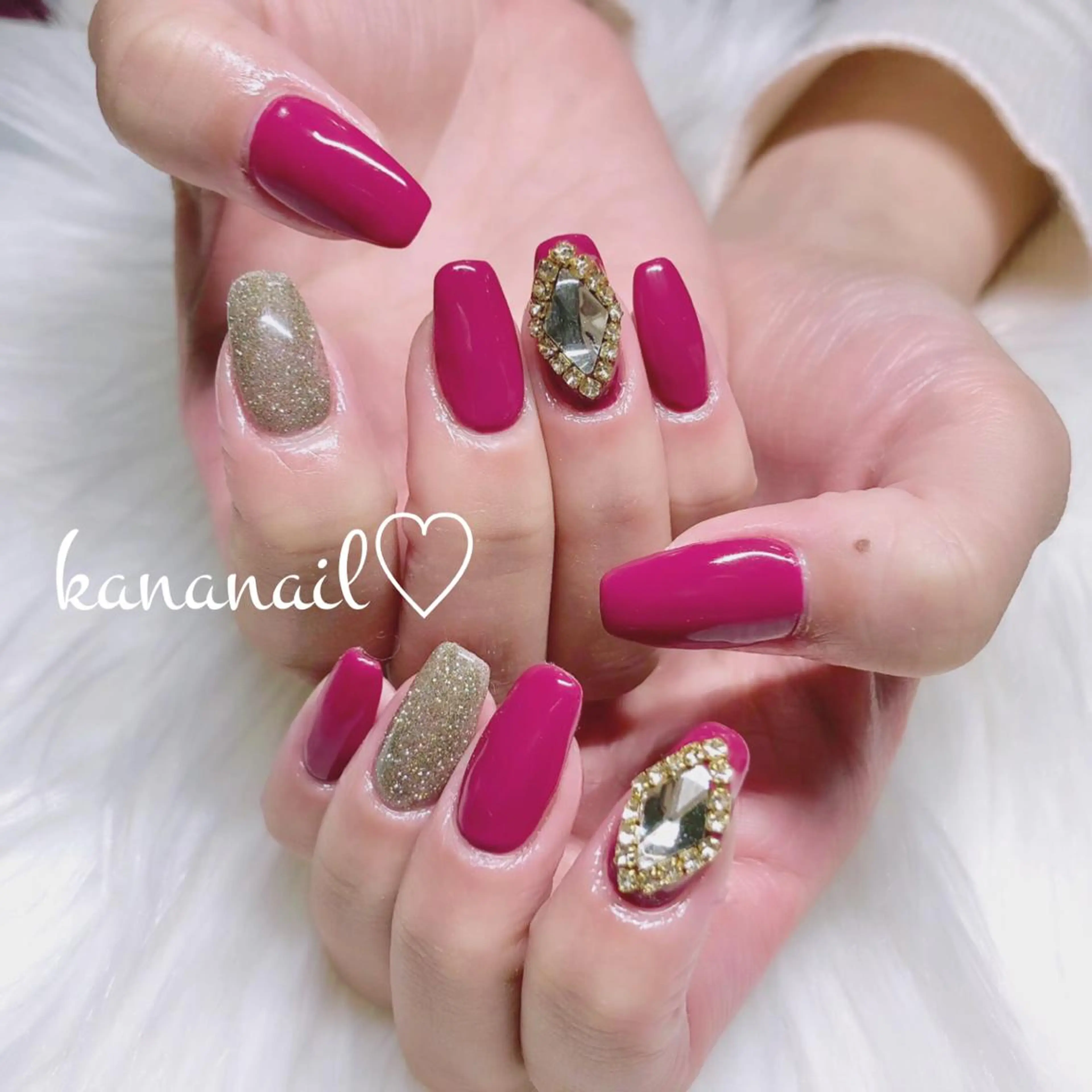 ネイル アートネイル ワンカラーネイル ハンドネイル kananail ♡のネイルデザイン