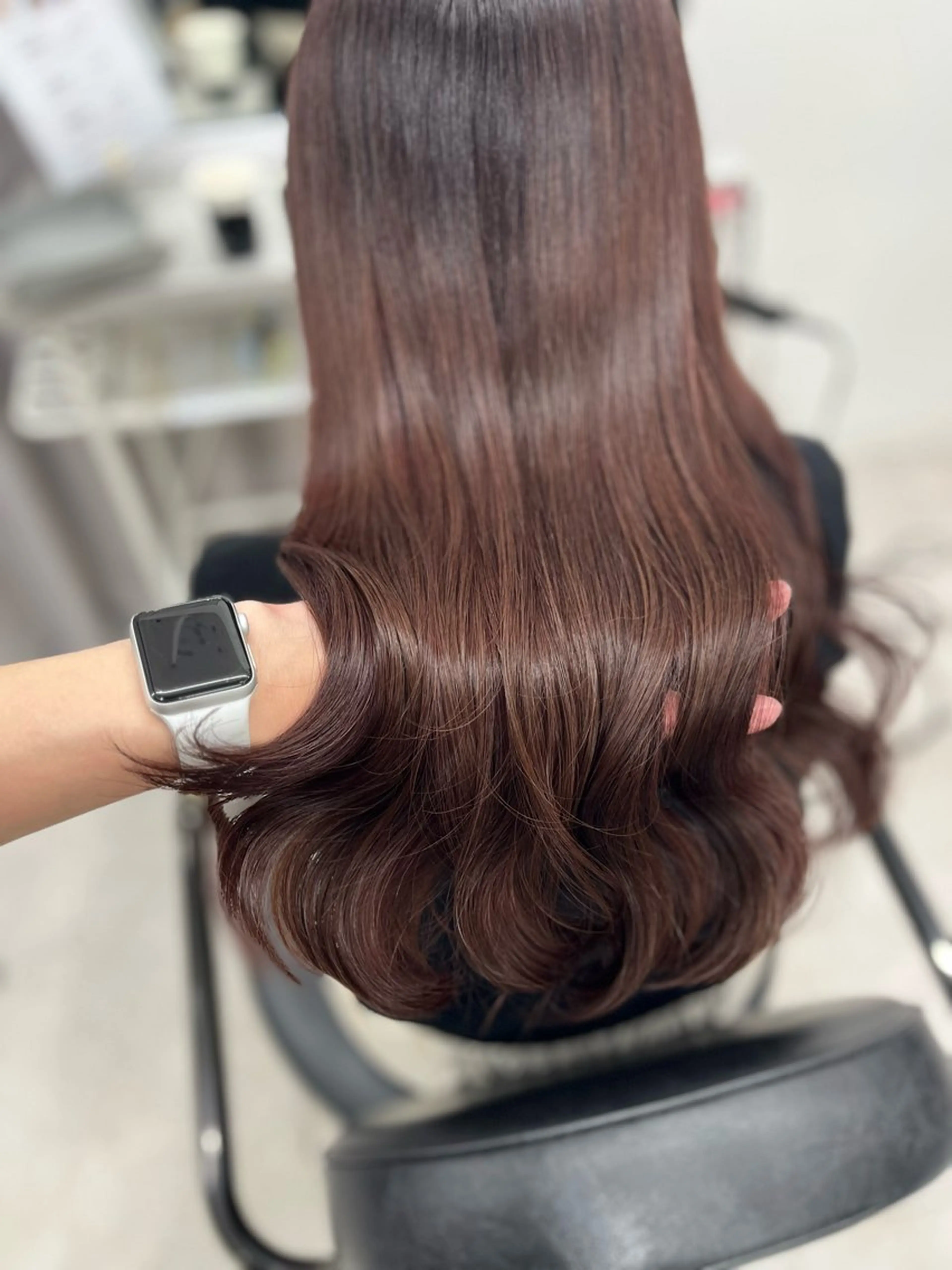 ロング カラー ブラウンカラー ピンクカラー ピンクブラウン カット ヘアカラー トリートメント 🫧ぷる艶カラー🫧 Yuubi🦩のヘアスタイル