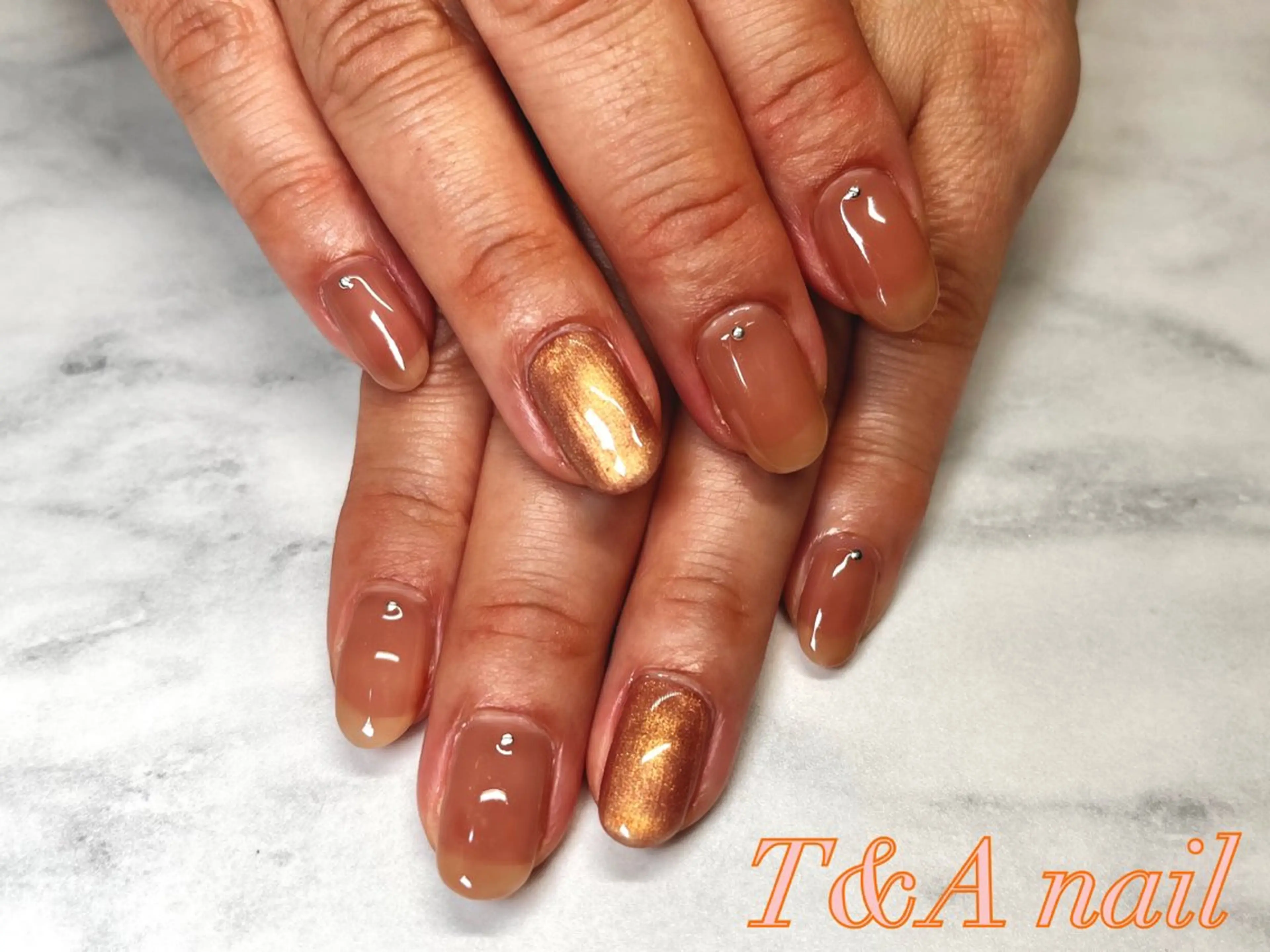 ネイル 長さ出し ジェルネイル ニュアンスネイル スカルプネイル シンプルネイル ハンドネイル T&A nailのネイルデザイン