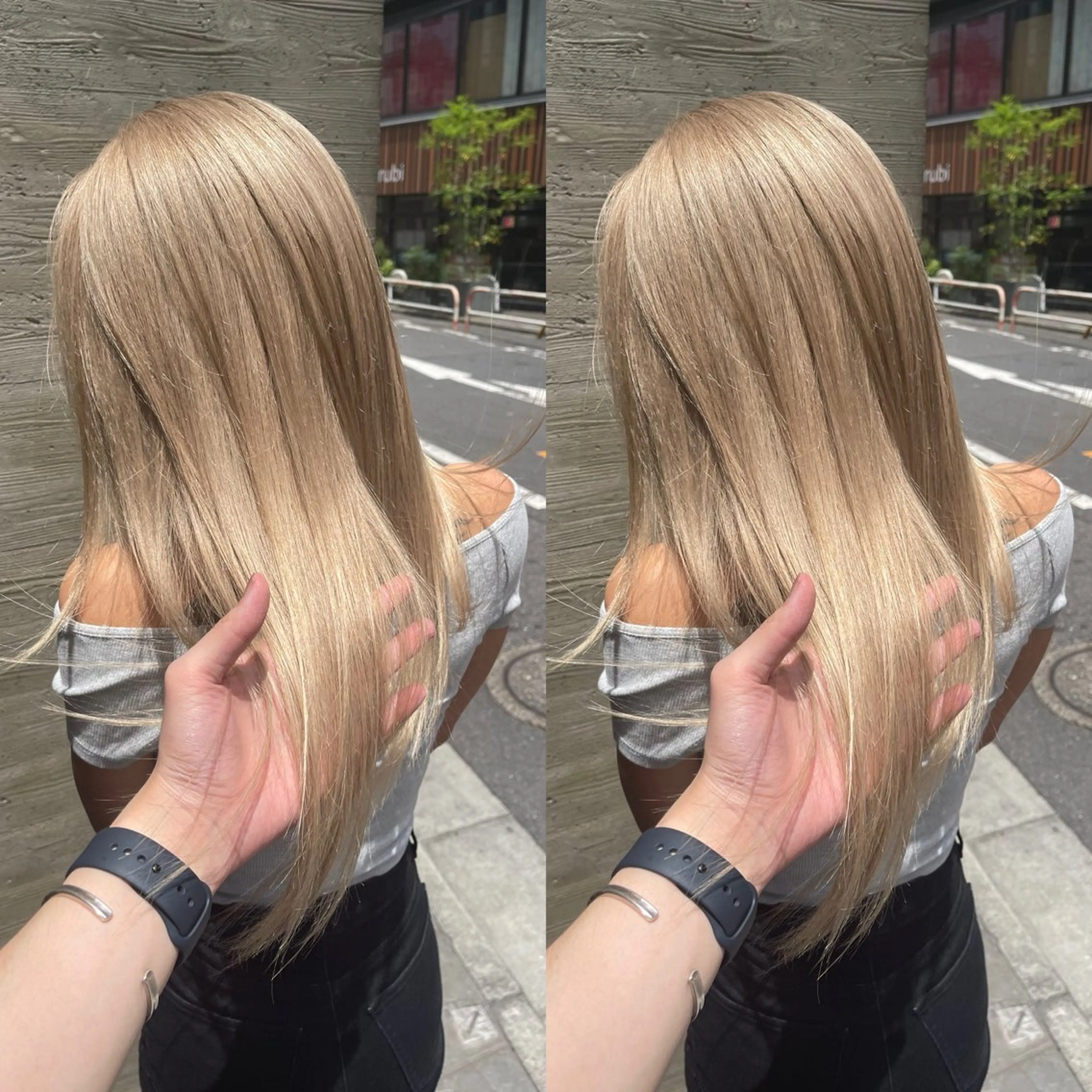 ロング カラー カット ヘアカラー トリートメント オージュアソムリエ DAIKI⭐️のヘアスタイル