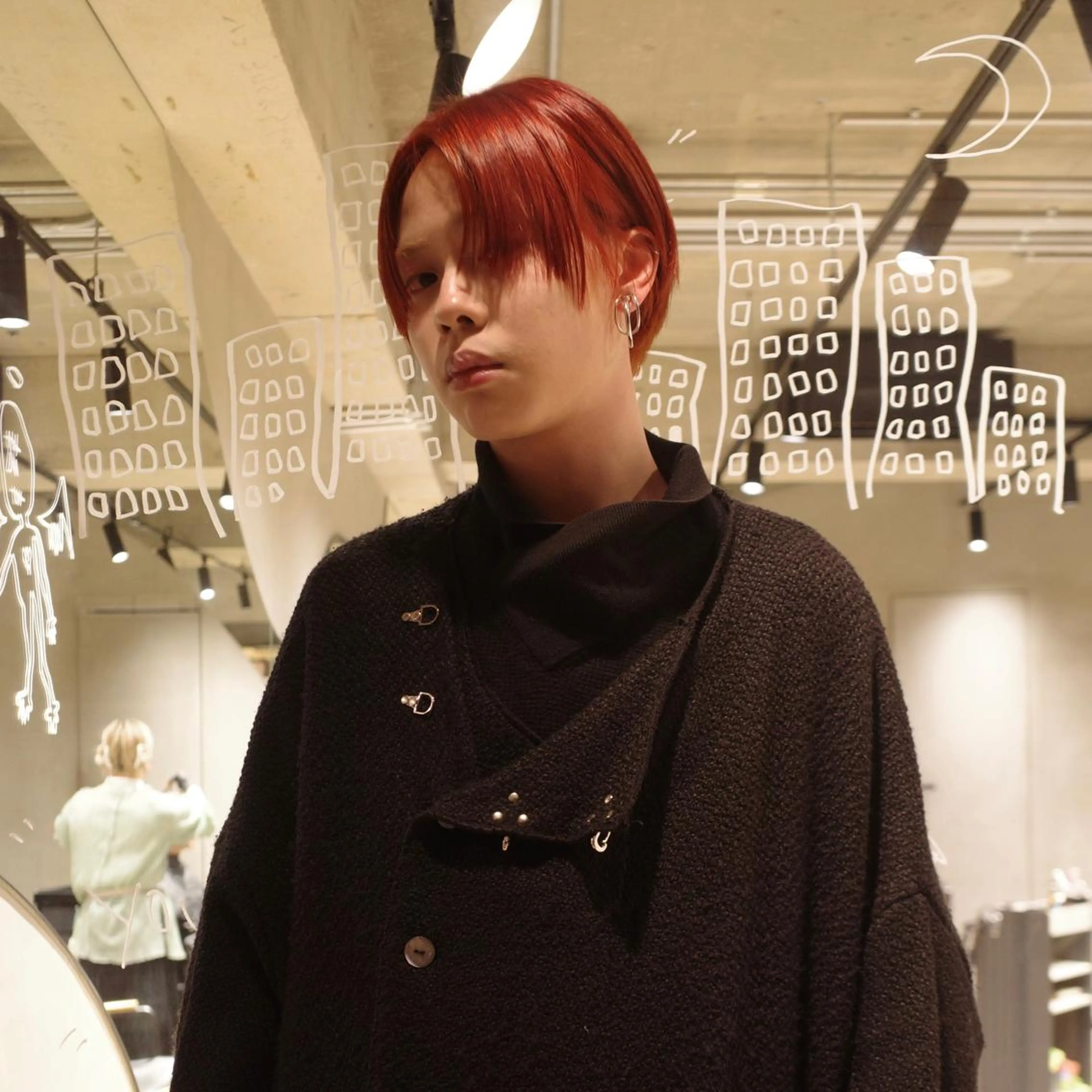 ショート カラー メンズ ショートボブ ショートレイヤー メンズブリーチ メンズデザインカット フェードカット カット ヘアカラー 🌈圧倒的デザイン パーマ　関和希のヘアスタイル