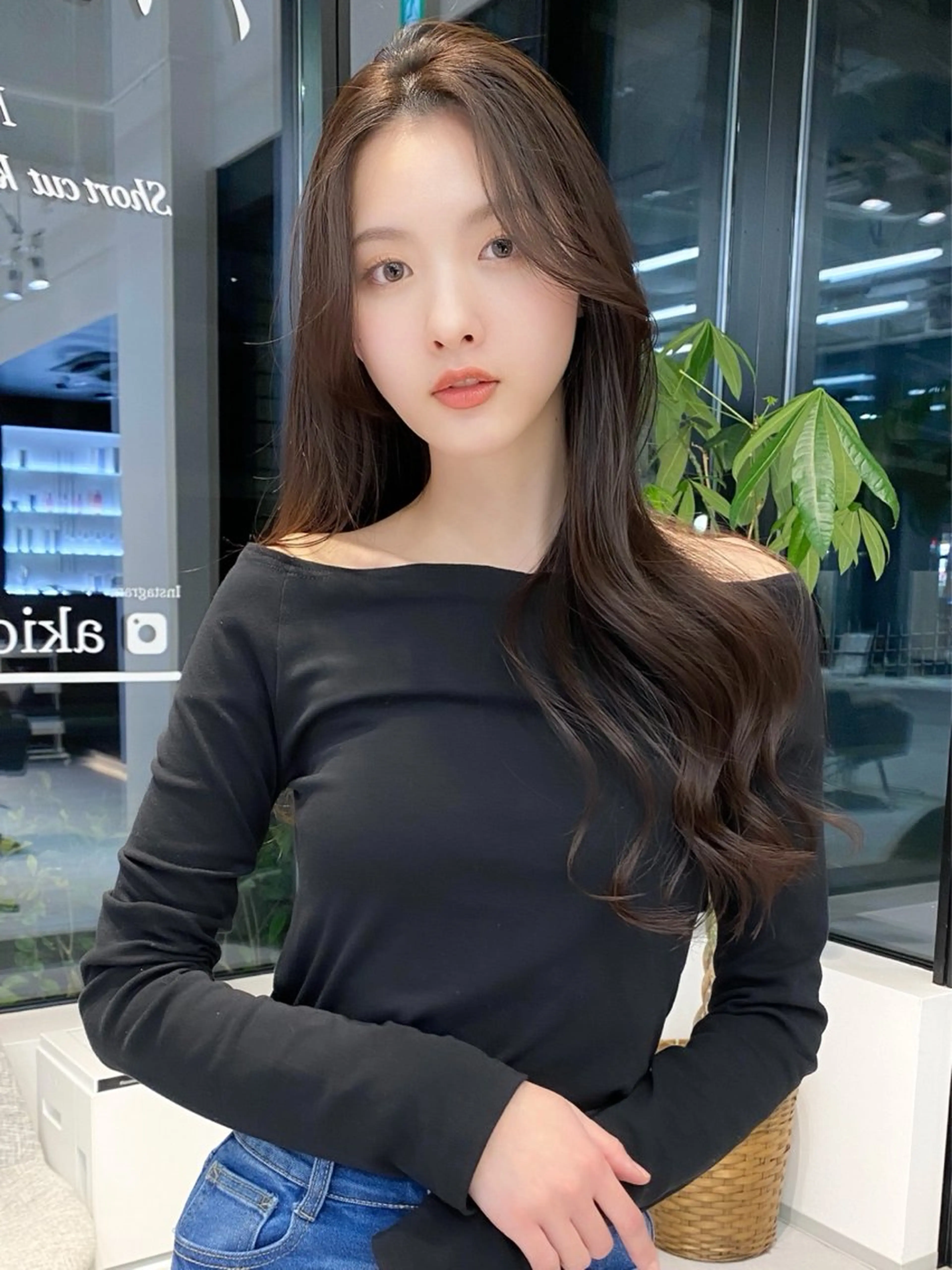 ロング カット ヘアカラー ワンカールで可愛い レイヤーカット/宮田のヘアスタイル