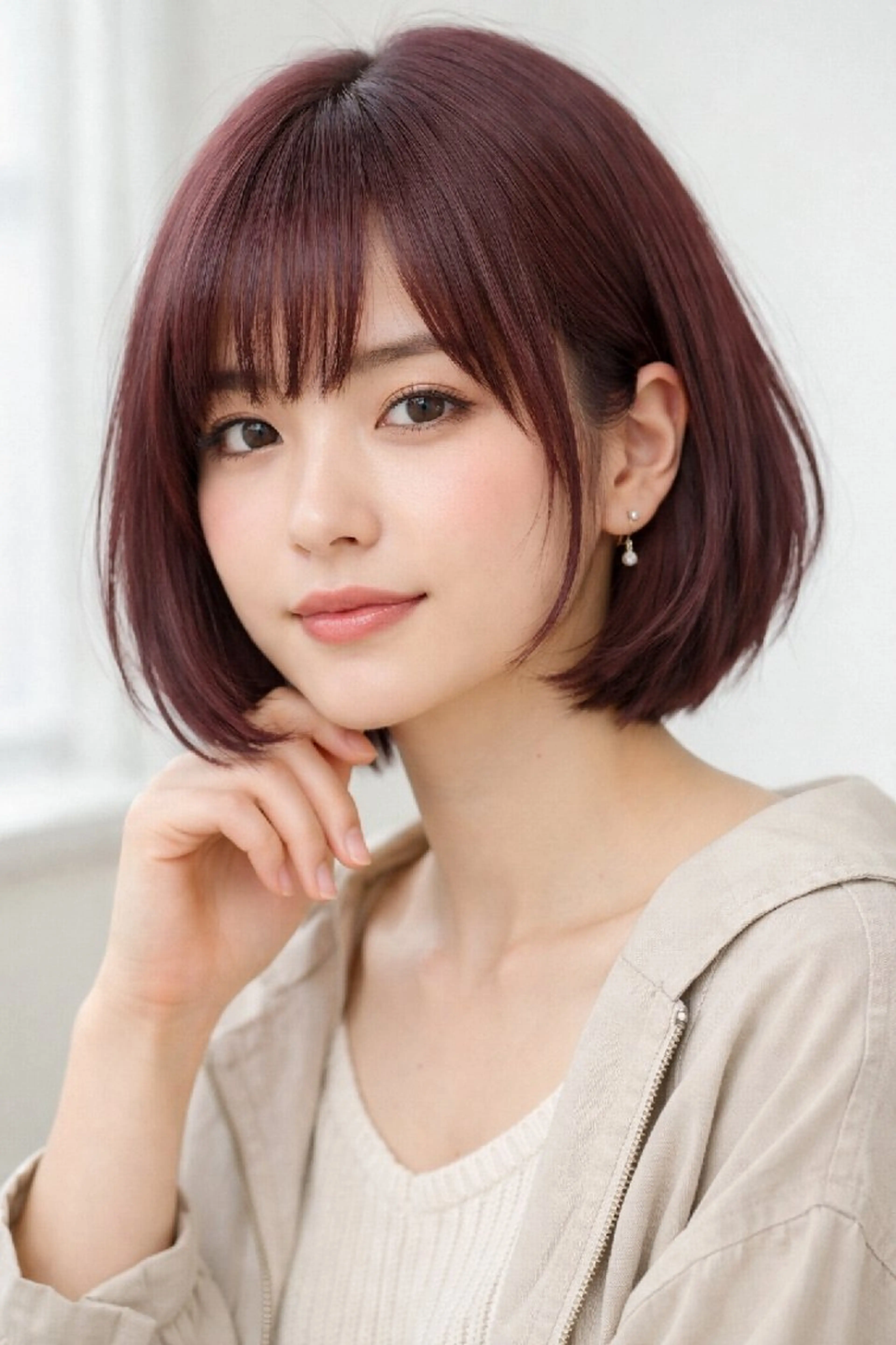 16時☆ボブorショートカット&カシス系カラー♂♀の写真