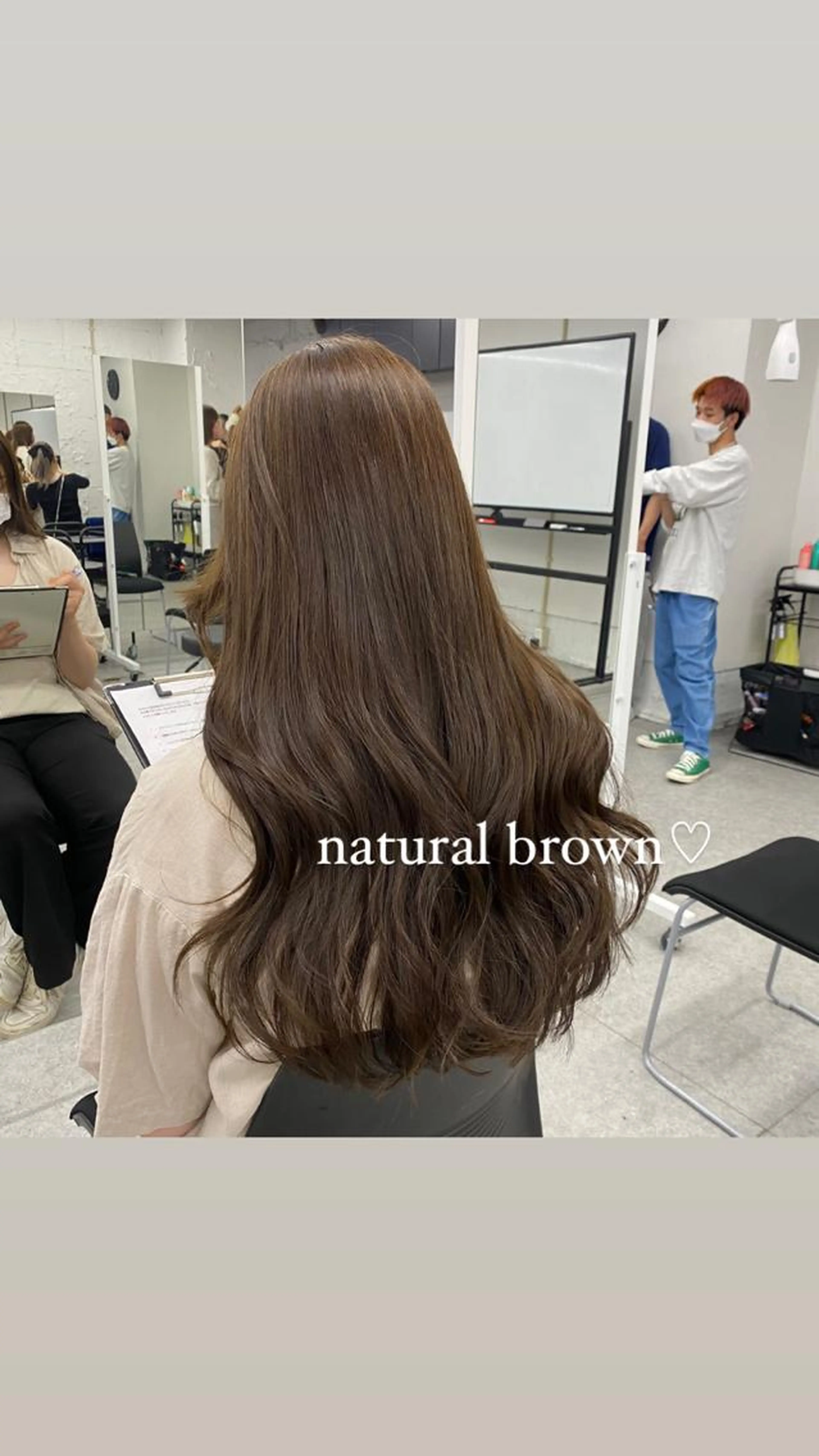 💞🇰🇷韓国系お姉さんに🇰🇷💞透明感韓国風ブラウンカラー+コテ巻き仕上げ🫧の写真