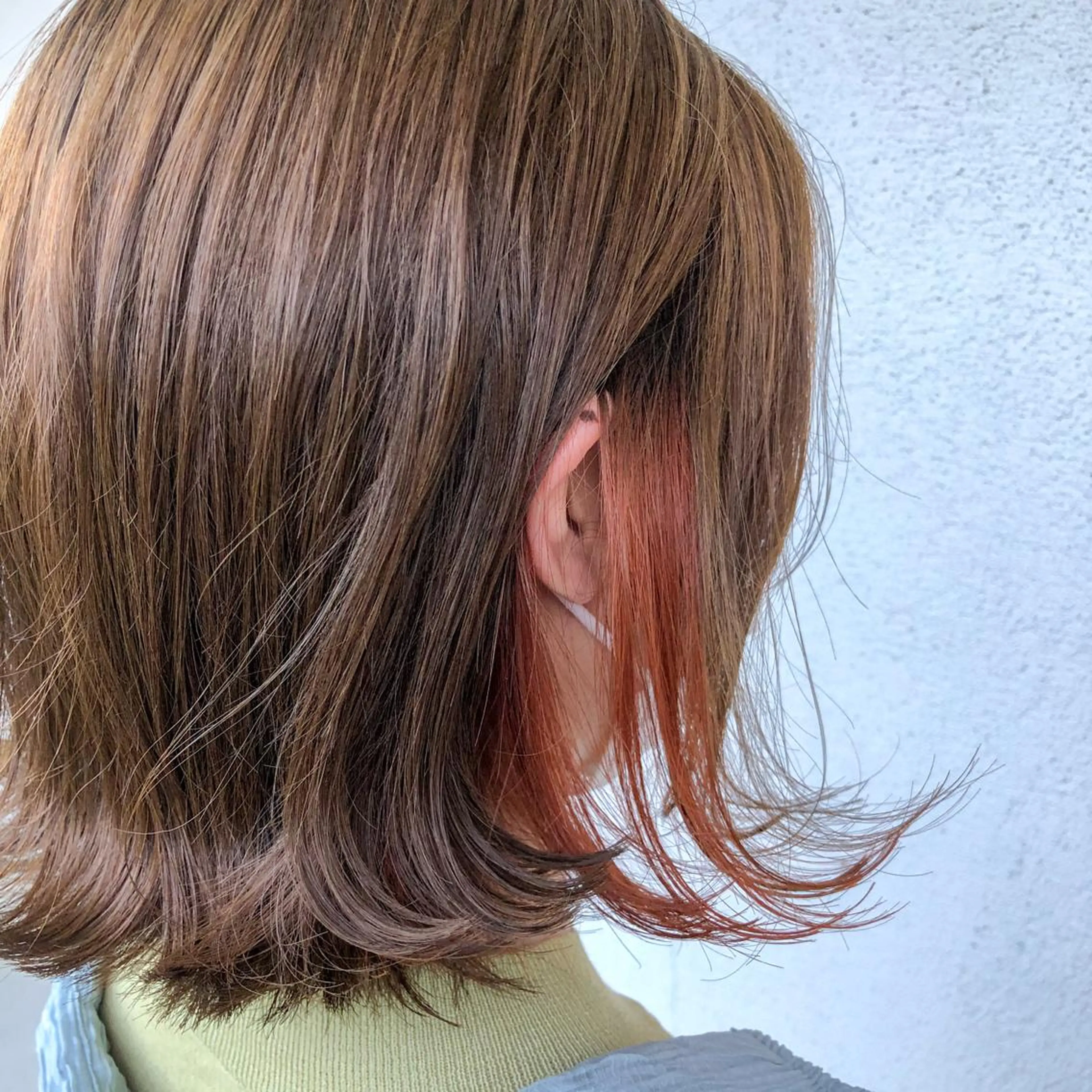 ショート カラー オレンジ カット ヘアカラー トリートメント 長崎 洋平のヘアスタイル