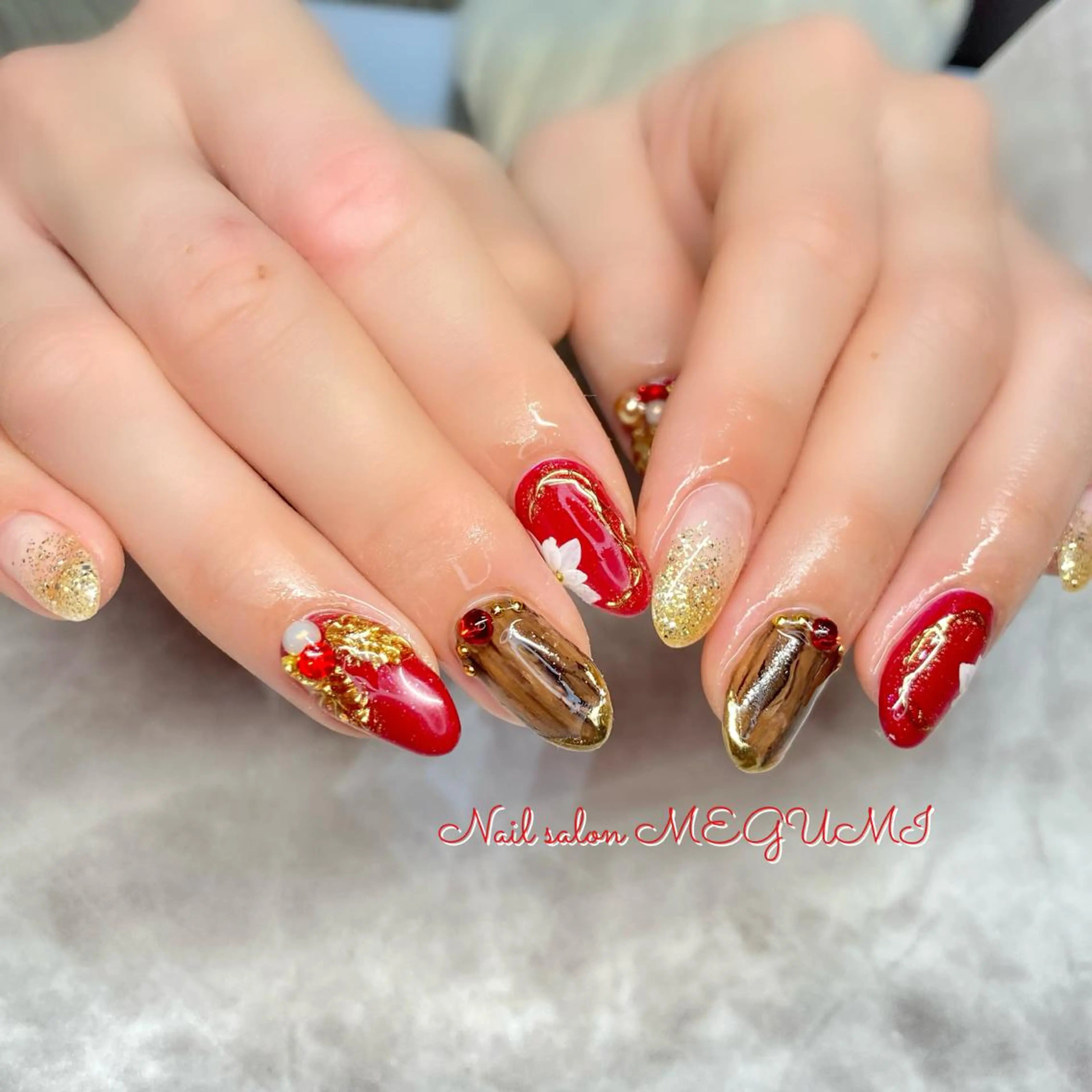 ネイル 冬ネイル クリスマス Nail salon MEGUMIのネイルデザイン