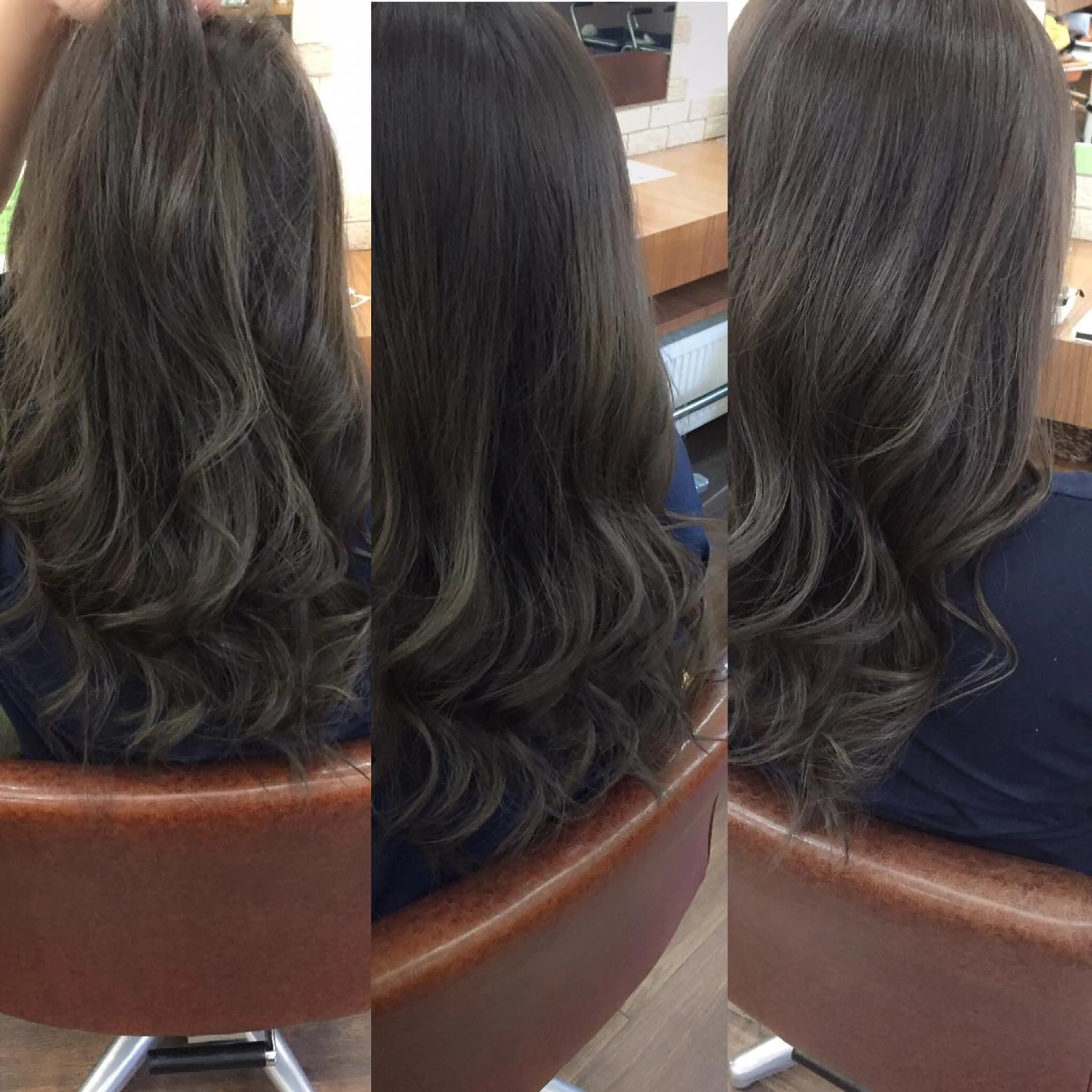 ロング カラー ベージュカラー ブルーカラー ブルージュ グラデーションカラー ハイライトカラー 齊藤 篤士のヘアスタイル