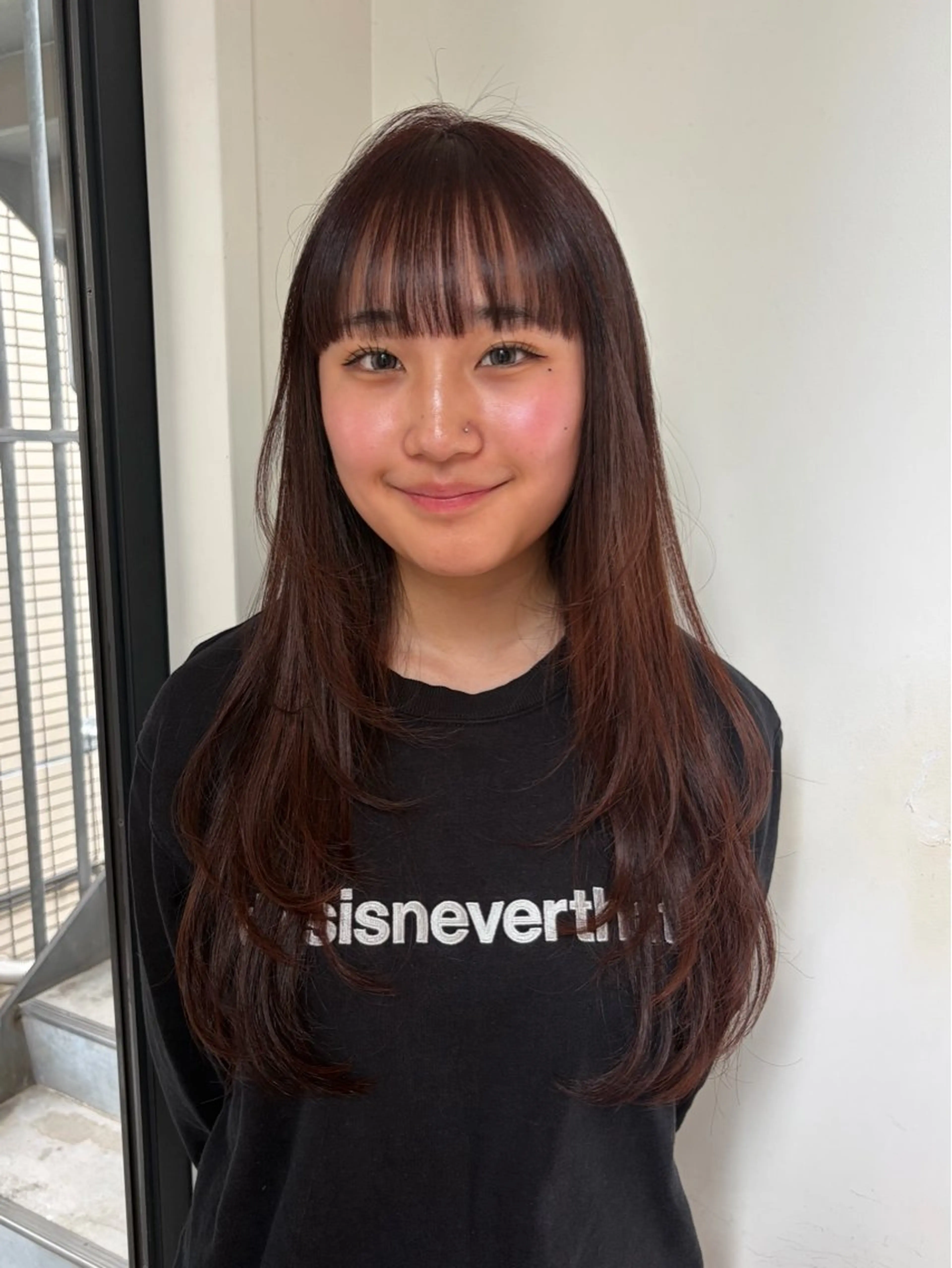ロング レイヤーカット るな/暖色、 ベージュカラー🎀のヘアスタイル