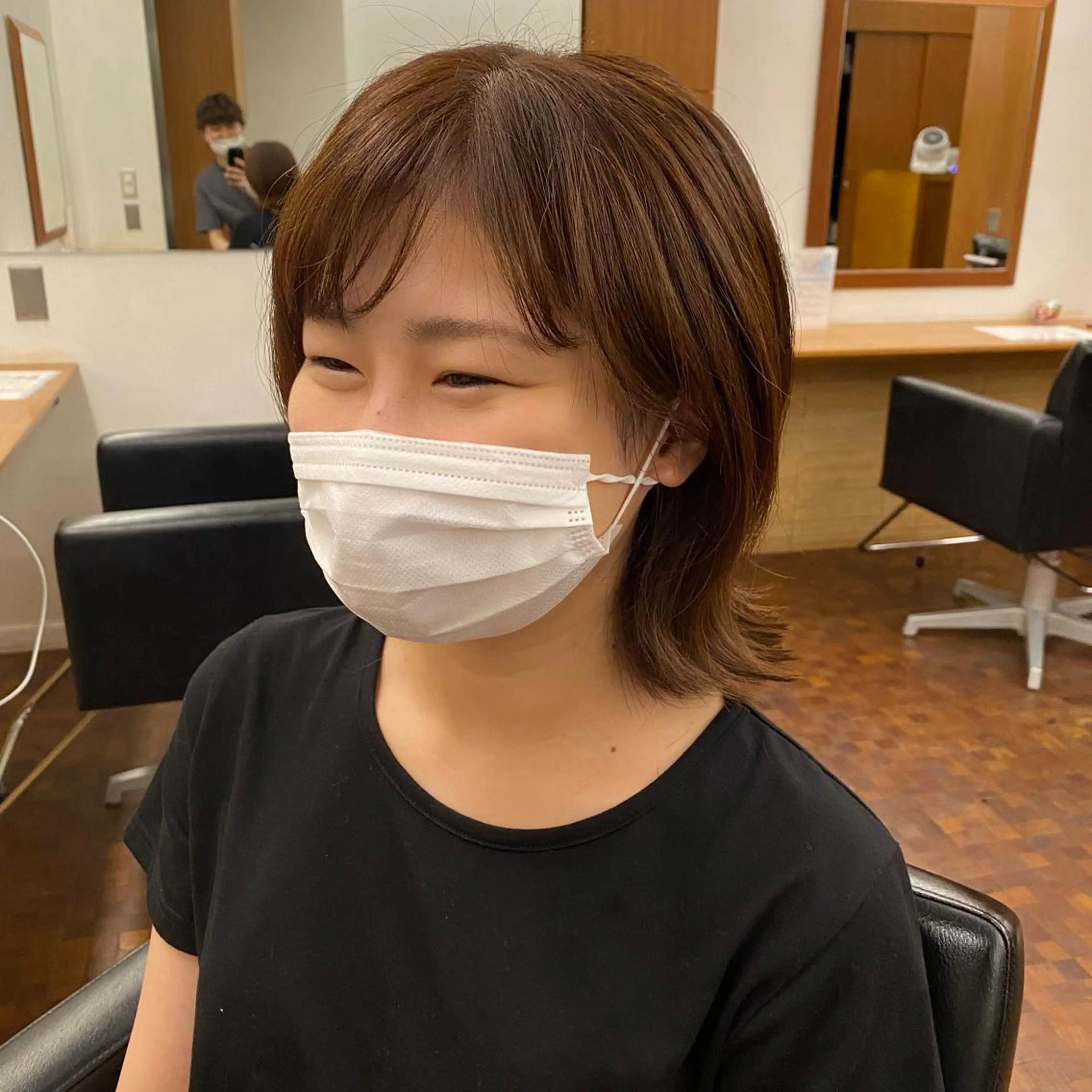 ショート カラー 似合わせレイヤー/ ニュアンスパーマ高倉のヘアスタイル