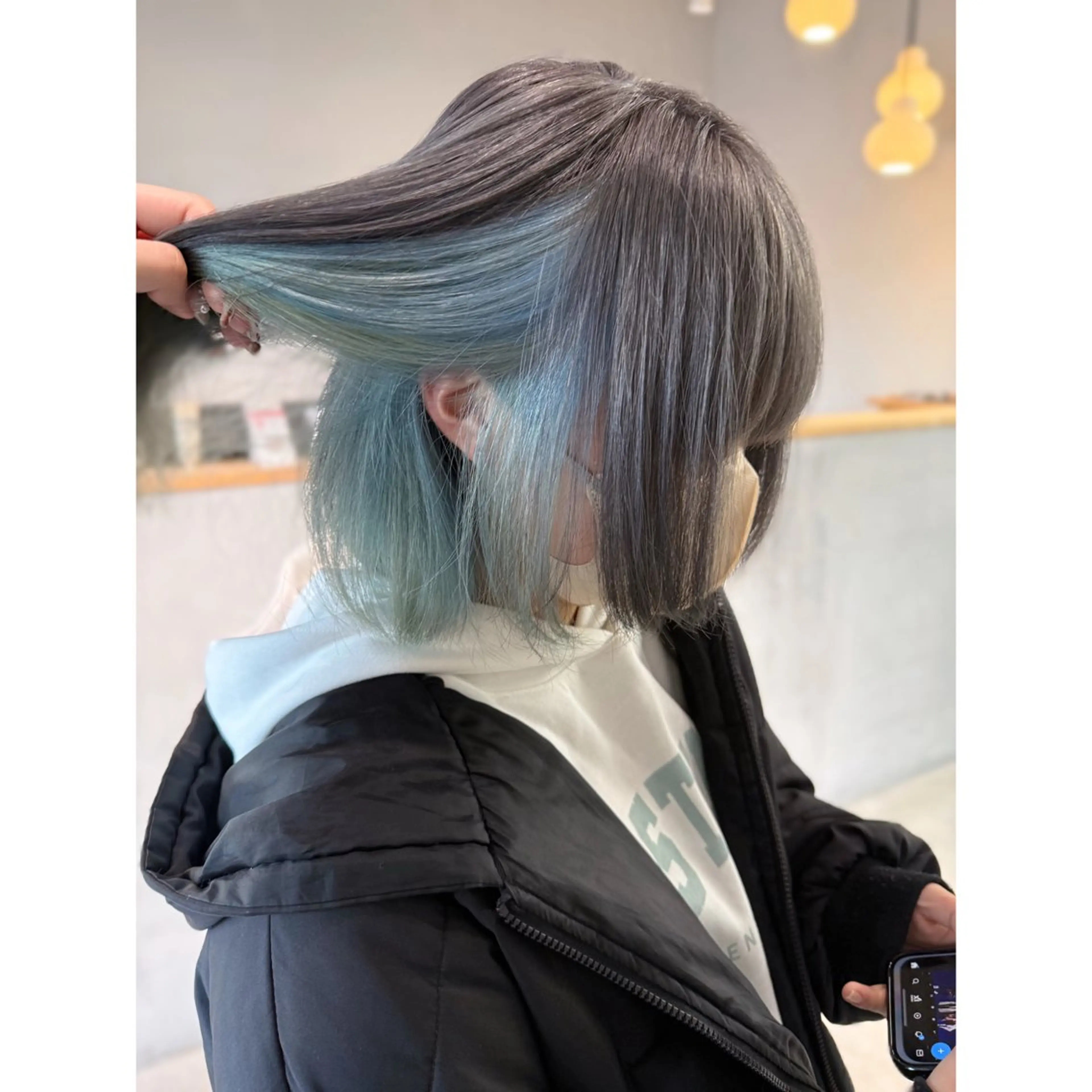 ミディアム カラー ヘアカラー 佐藤 歩菜のヘアスタイル