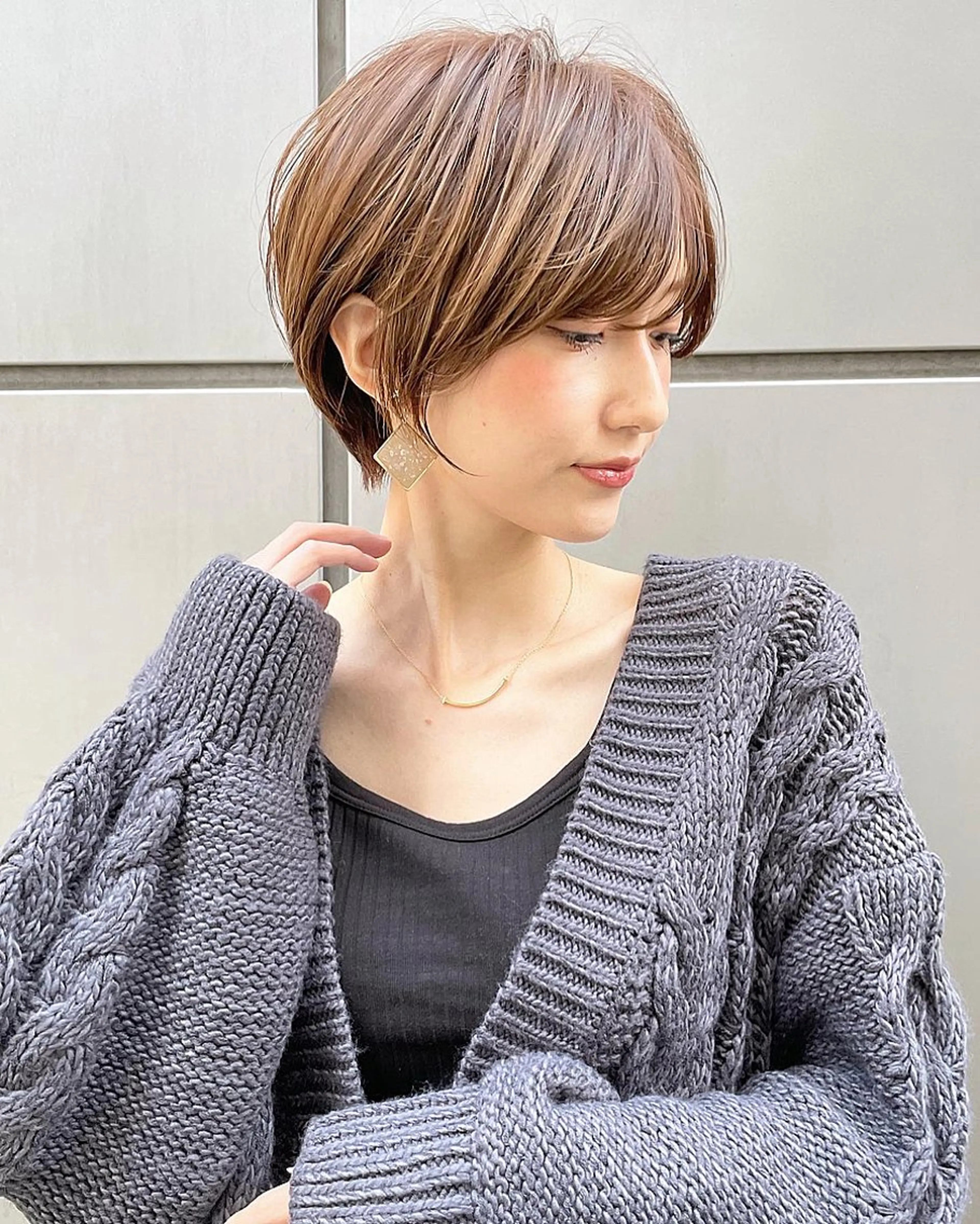 ショート カラー カット ヘアカラー トリートメント 縮毛/ショート/ ボブ/レイヤー/小原のヘアスタイル