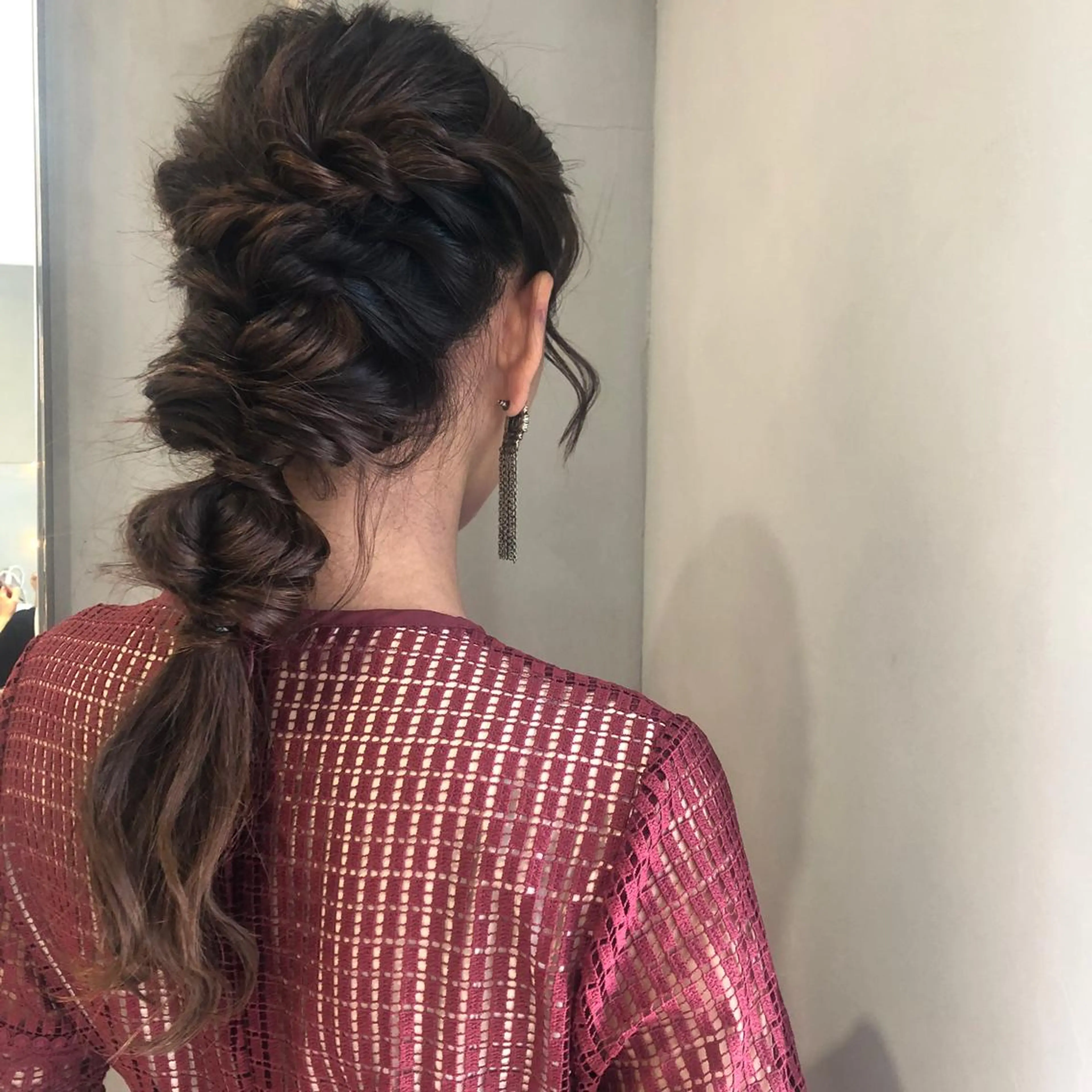 ロング ヘアアレンジ クリスマス カジュアルを女っぽく 𝗮𝘆𝗮𝗰𝗼のヘアスタイル