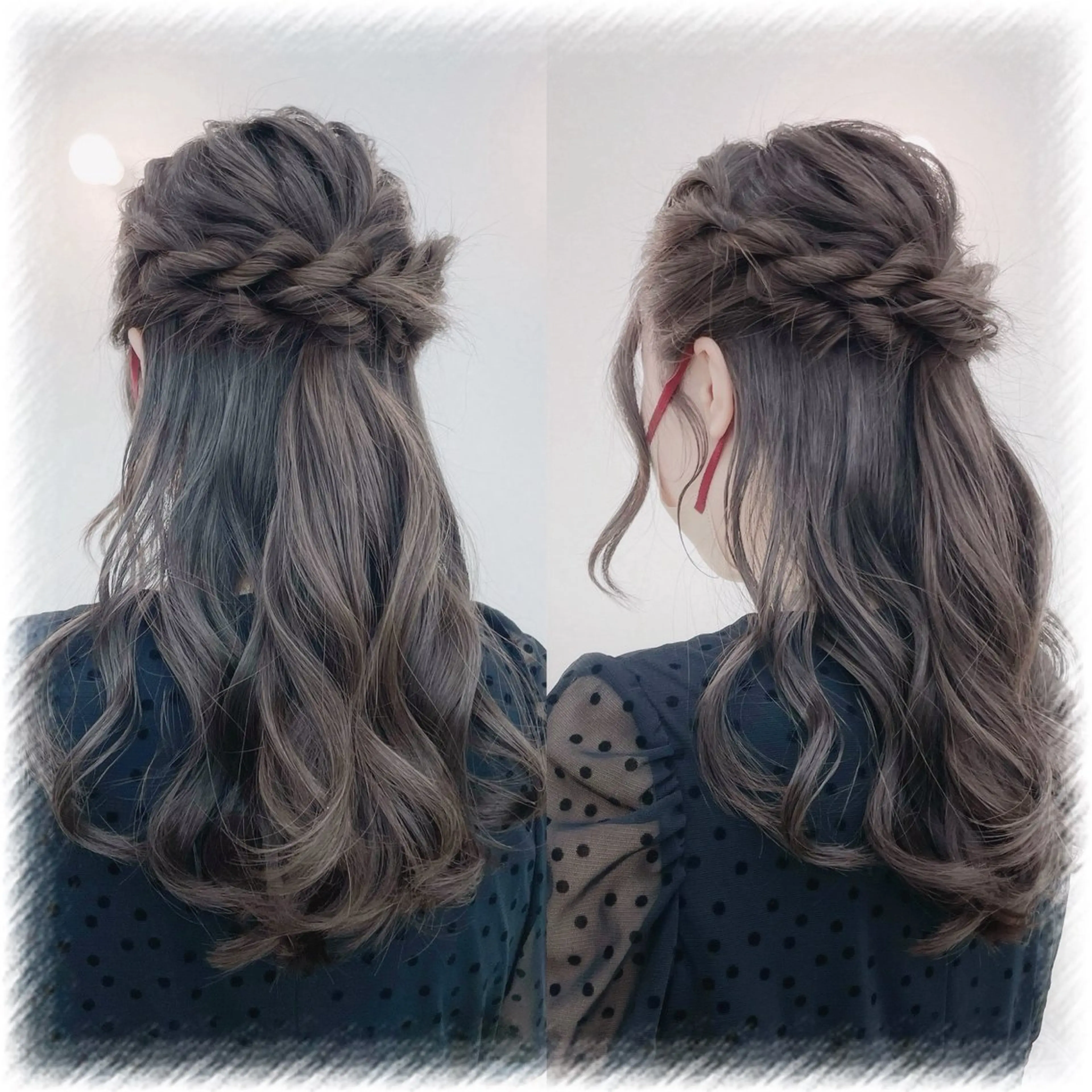 ロング ヘアアレンジ 卒業式のヘアスタイル CARELLY Rukaのマツエク・マツパデザイン