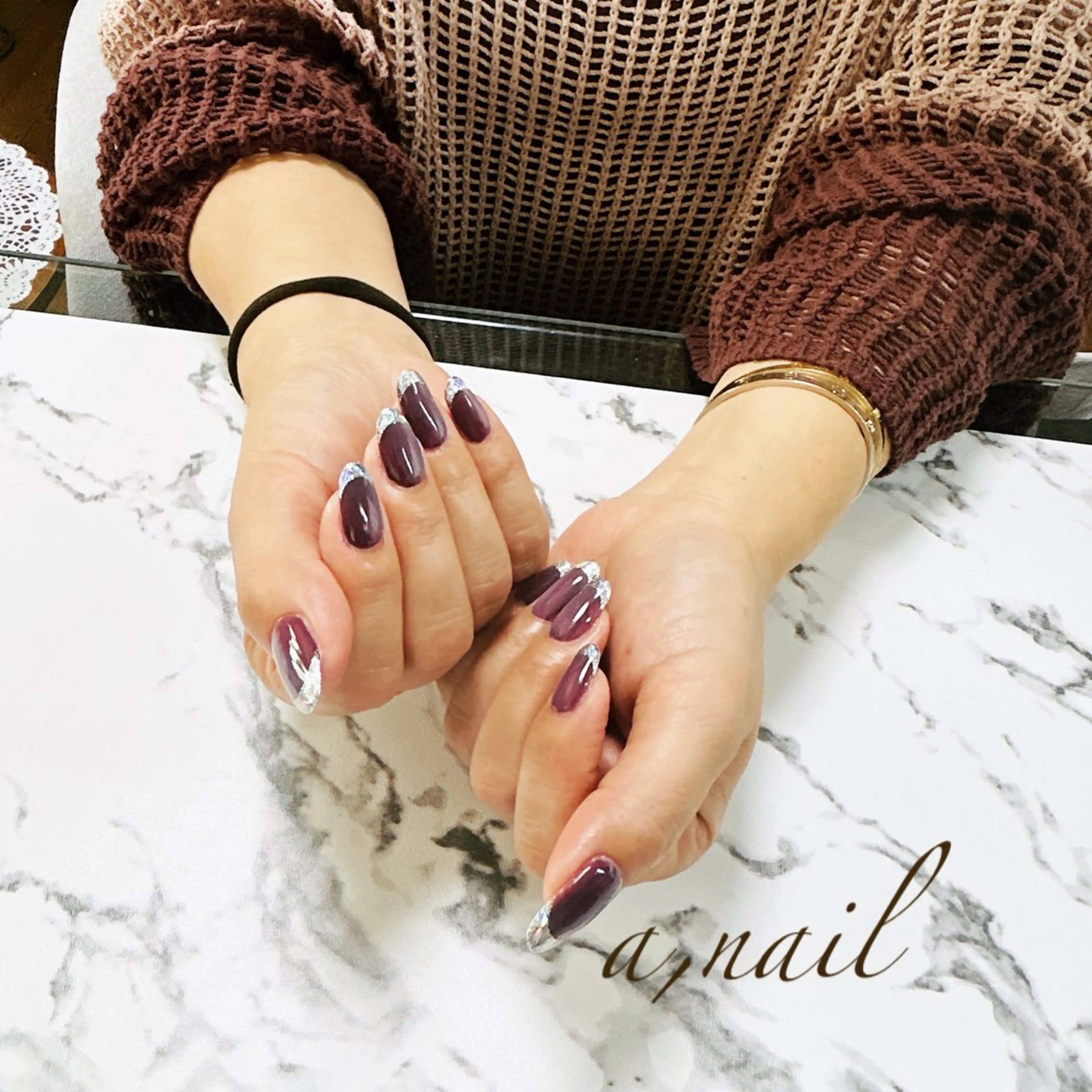 ネイル フットネイル フレンチネイル ジェルネイル ガラスフレンチ グラデーション ハンドネイル ネイルサロン エーネイルのネイルデザイン