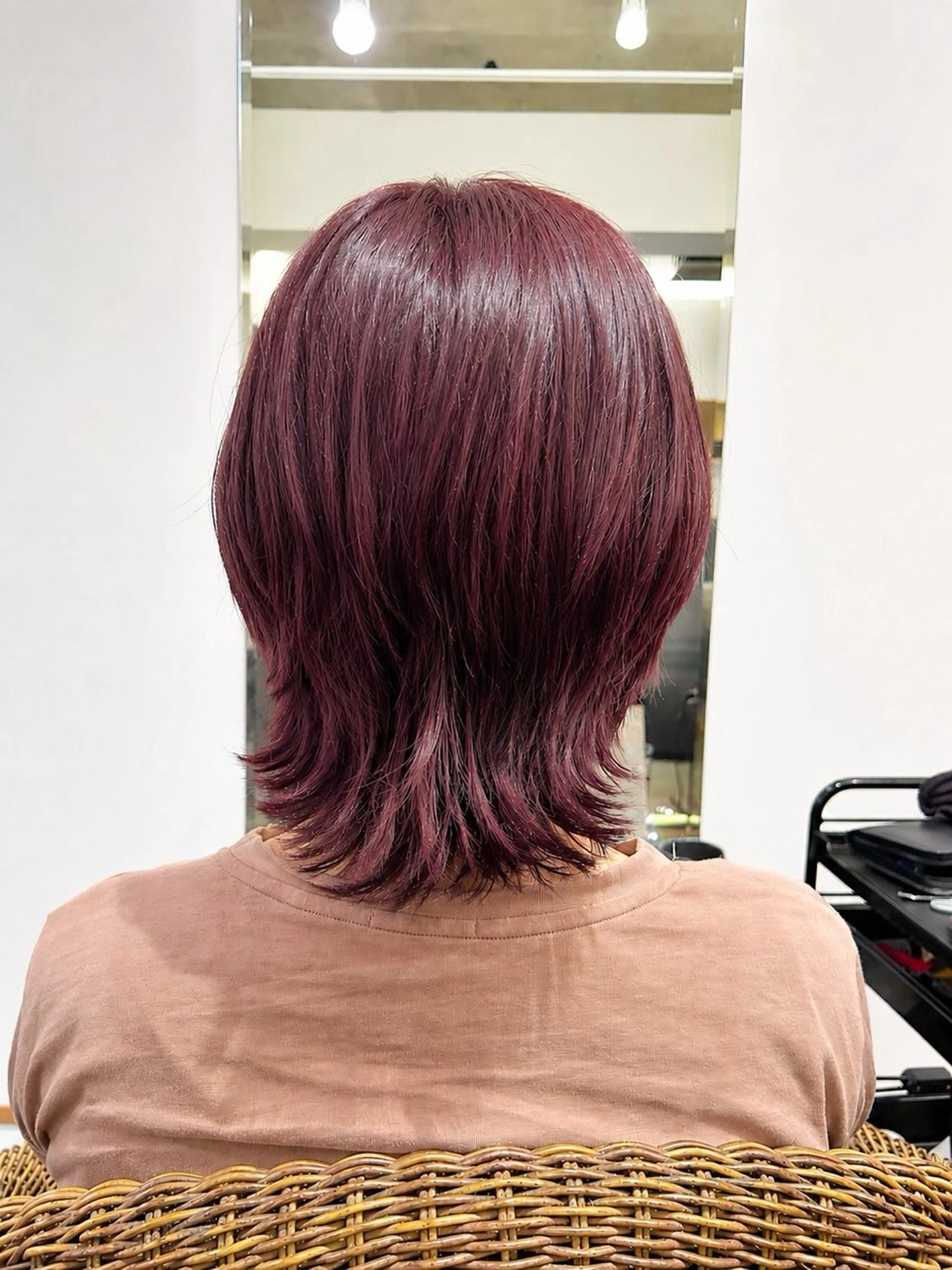 ミディアム ミディアムパーマ ヘアカラー 田辺 優志のヘアスタイル