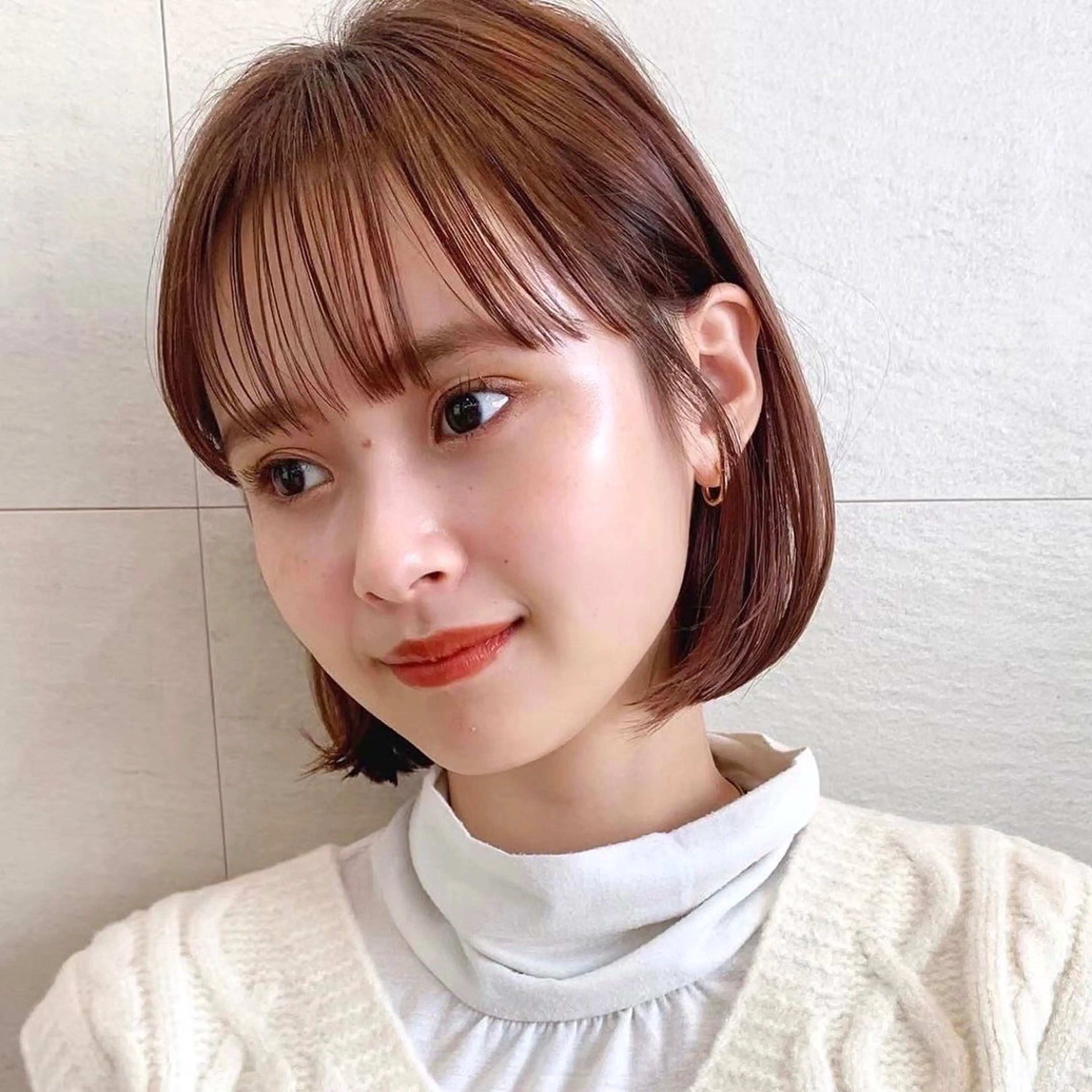 ショート カラー 🌱小顔ヘア/ボブ ミディアム/双葉🌱のヘアスタイル