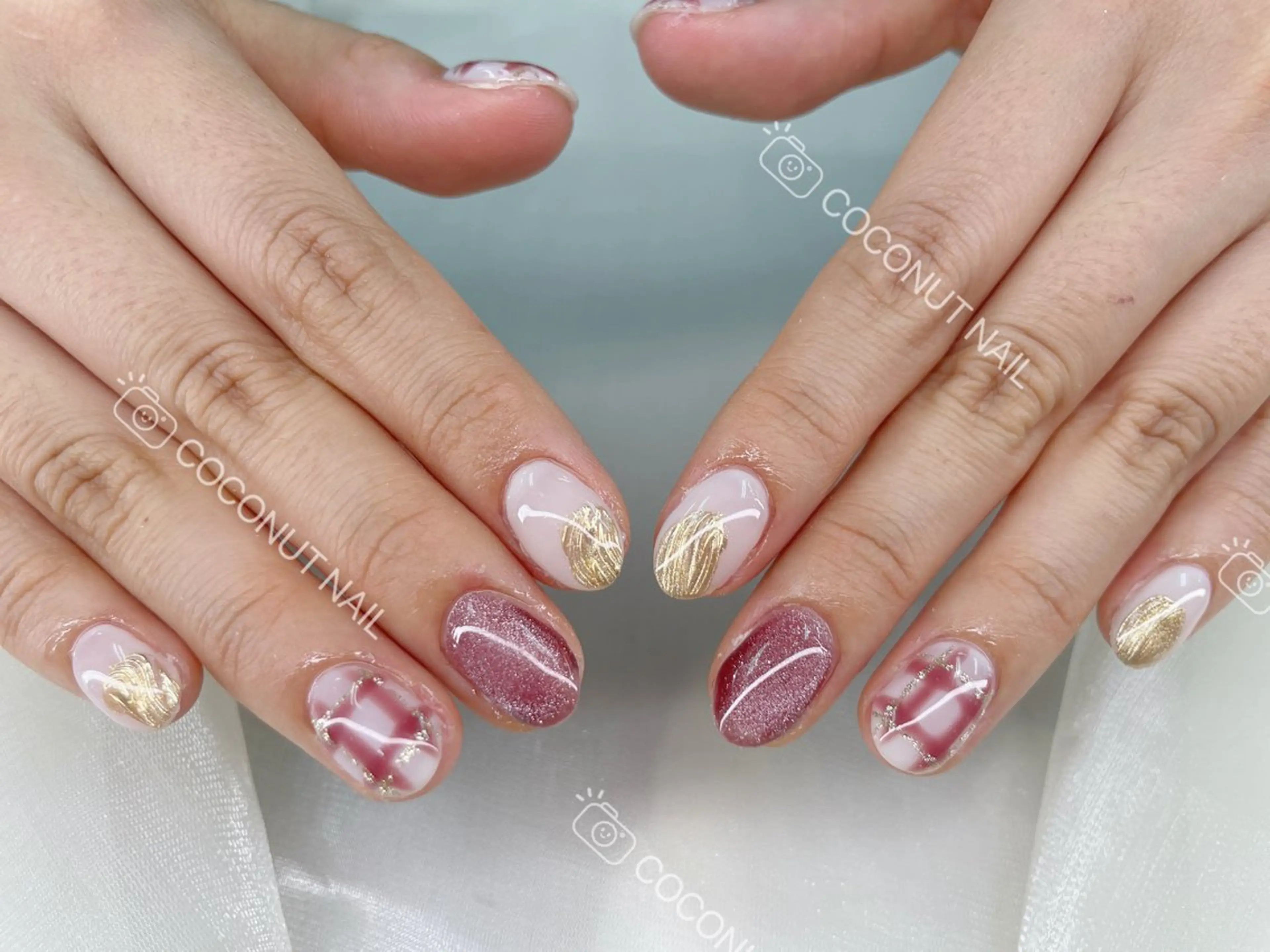 ネイル ハンドネイル 神田 ココナッツのネイルデザイン