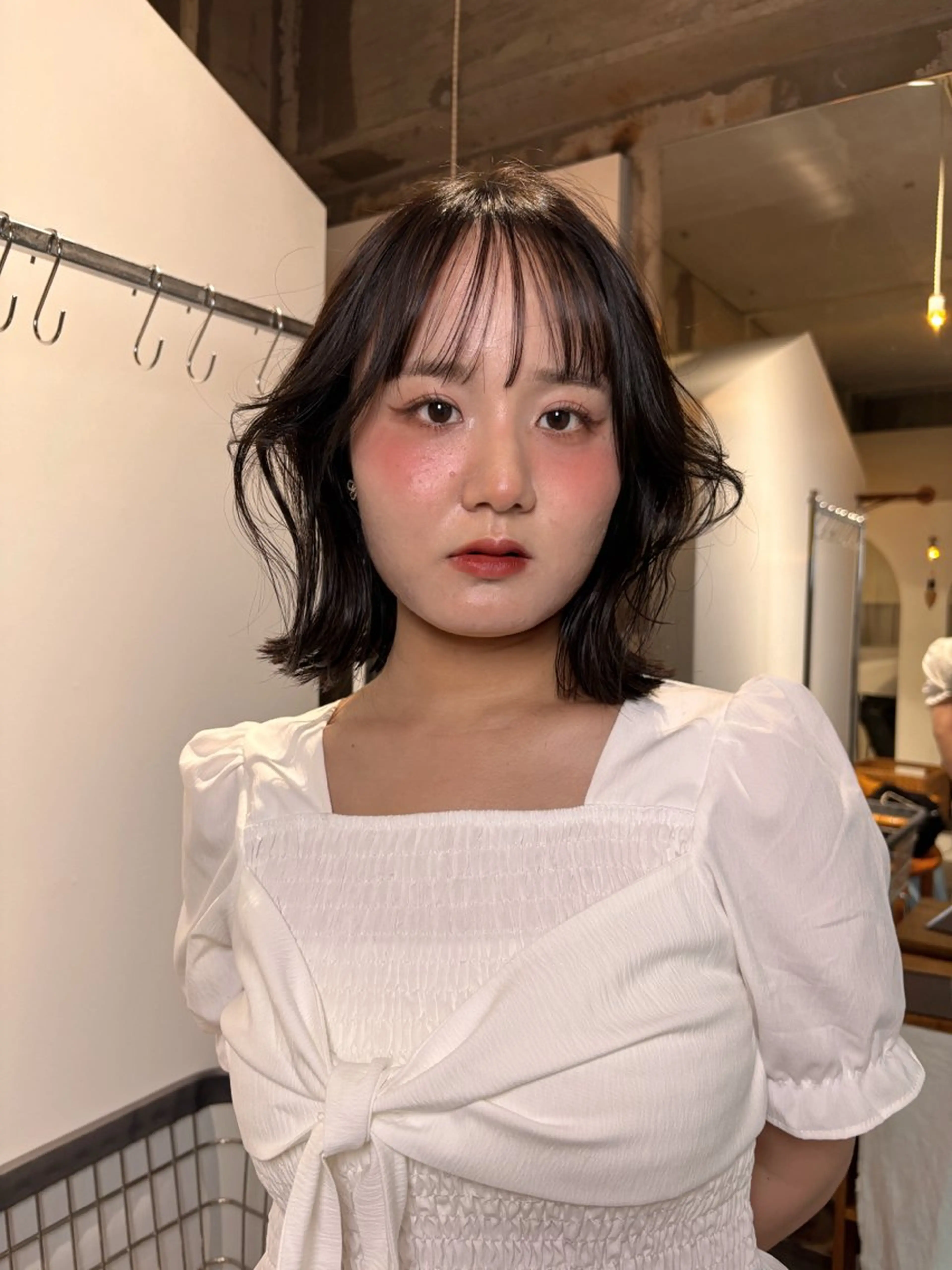 ミディアム カラー mirai/レイヤー ボブ/デザインのヘアスタイル