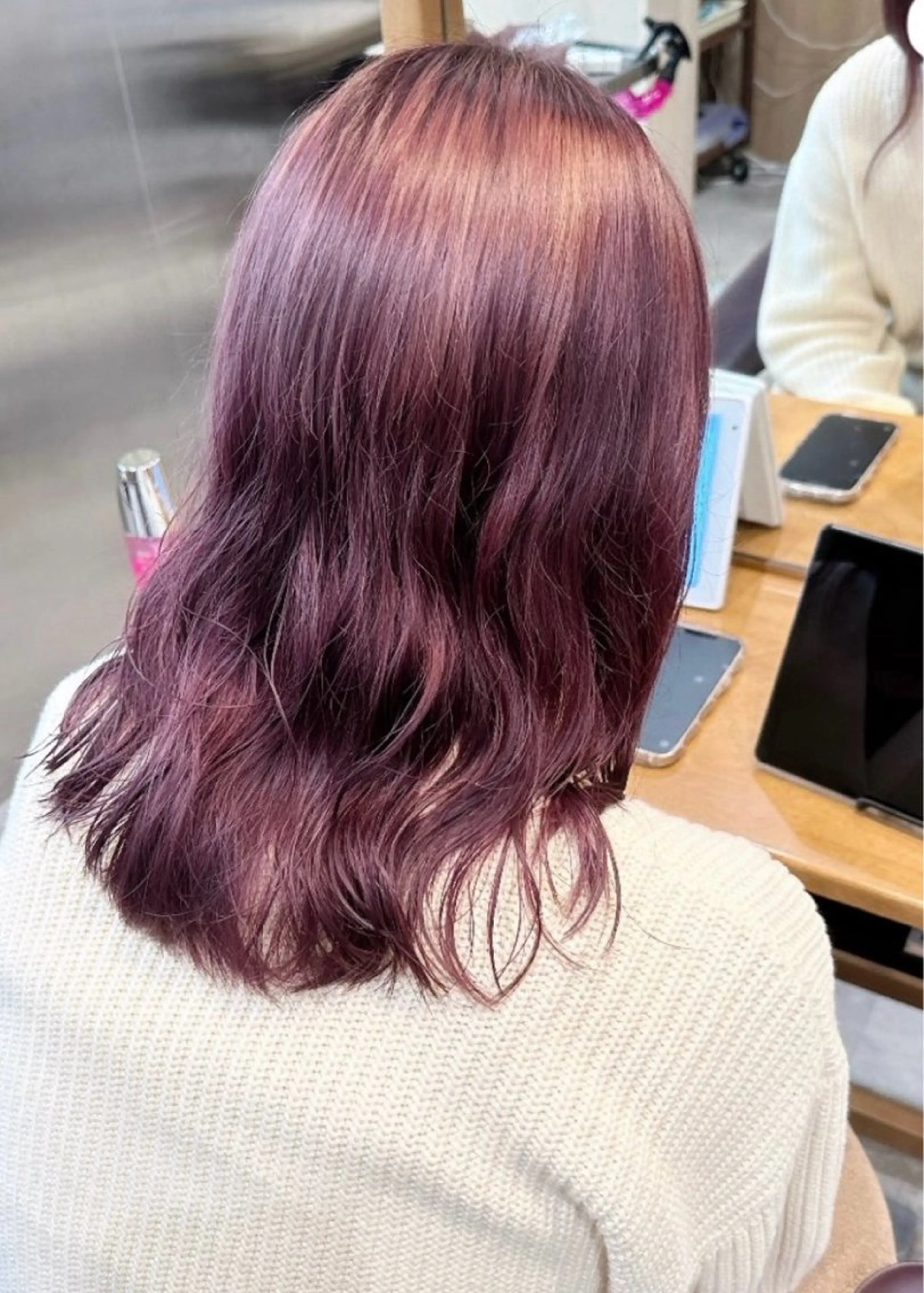 ミディアム カラー ヘアカラー ハイトーン/ダブル カラー/あやかのヘアスタイル