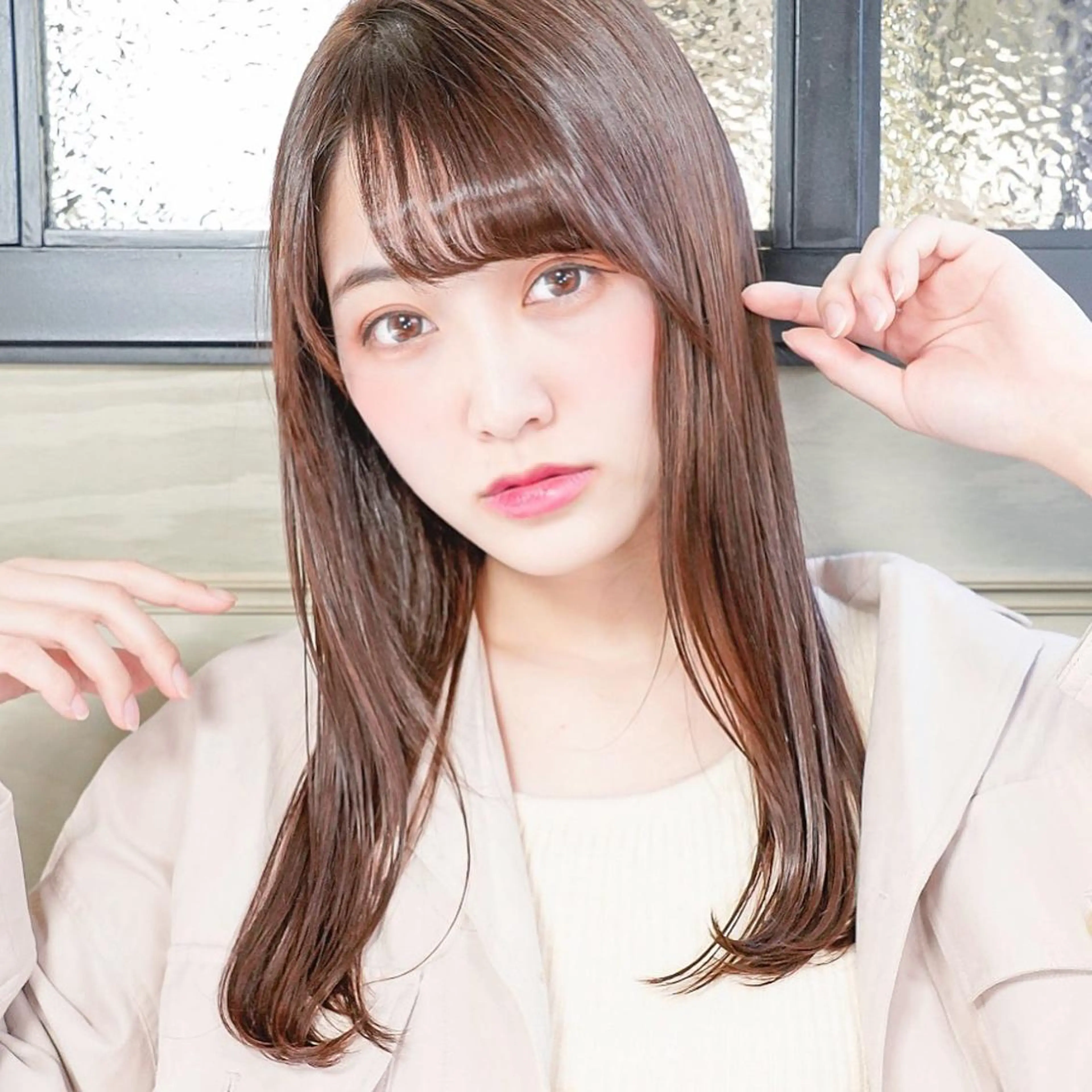 ロング カラー 学生 トリートメント カット ヘアカラー トリートメント 韓国ヘア☁️ mitsukiのヘアスタイル