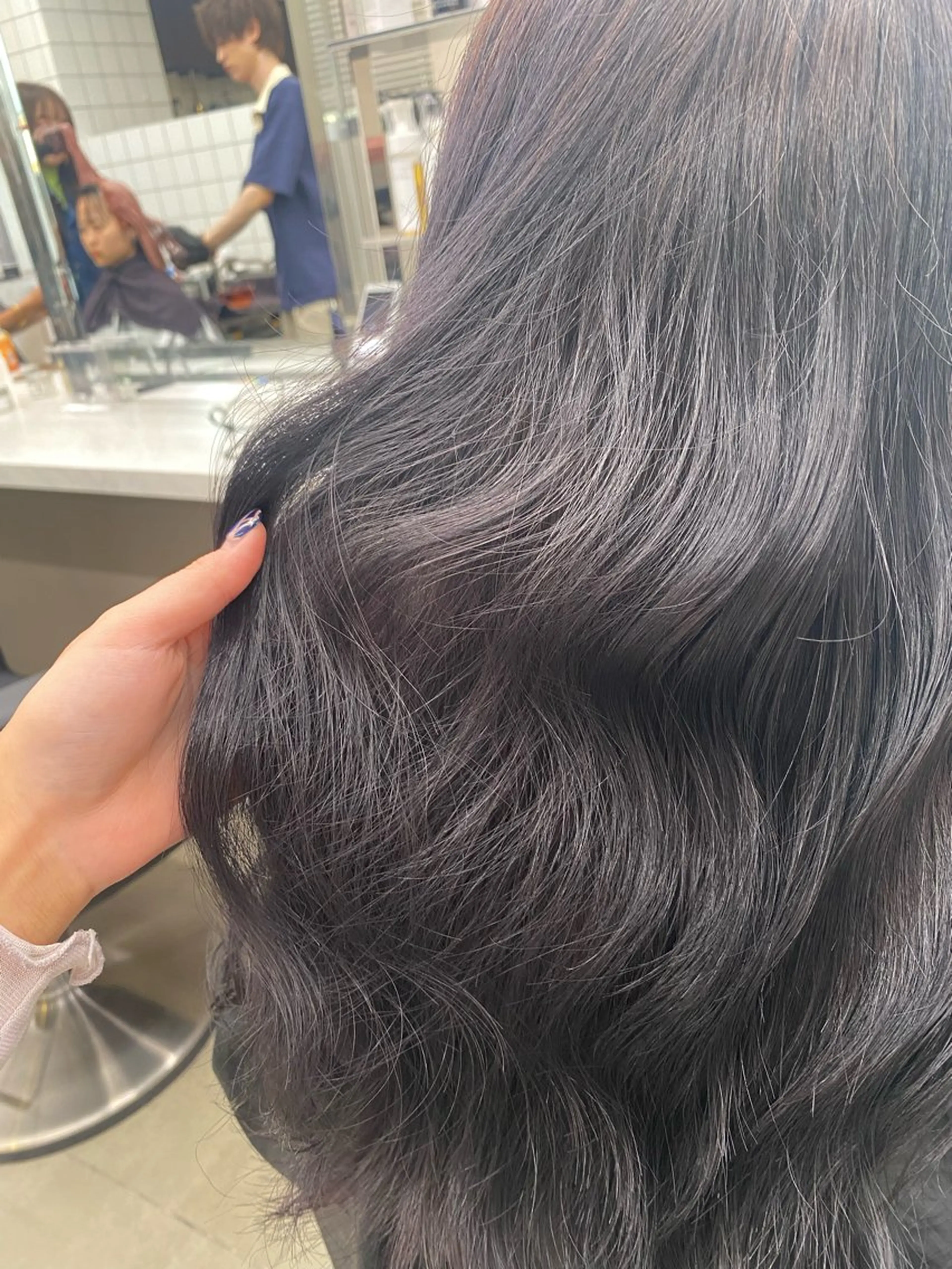 ロング カラー ヘアアレンジ ブリーチ 透明感カラー ラベンダーカラー ブリーチなしカラー TRU Shino🦋のマツエク・マツパデザイン
