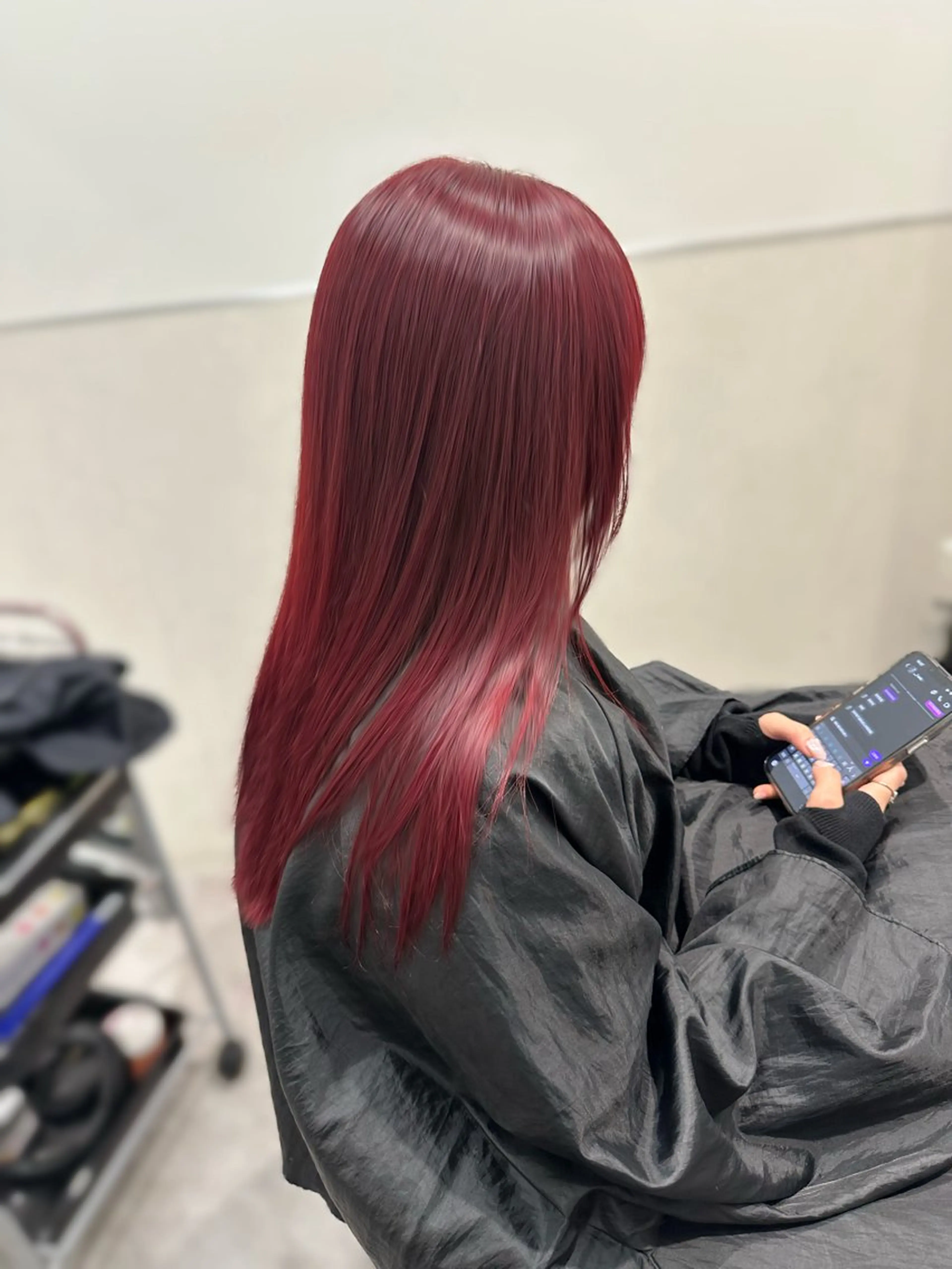 🌸ミニモ限定🌸💖ブリーチなしダブルカラー💖暖色レッド•ピンク　ベージュ・アッシュ・オリーブ・ブラウンカラーの写真