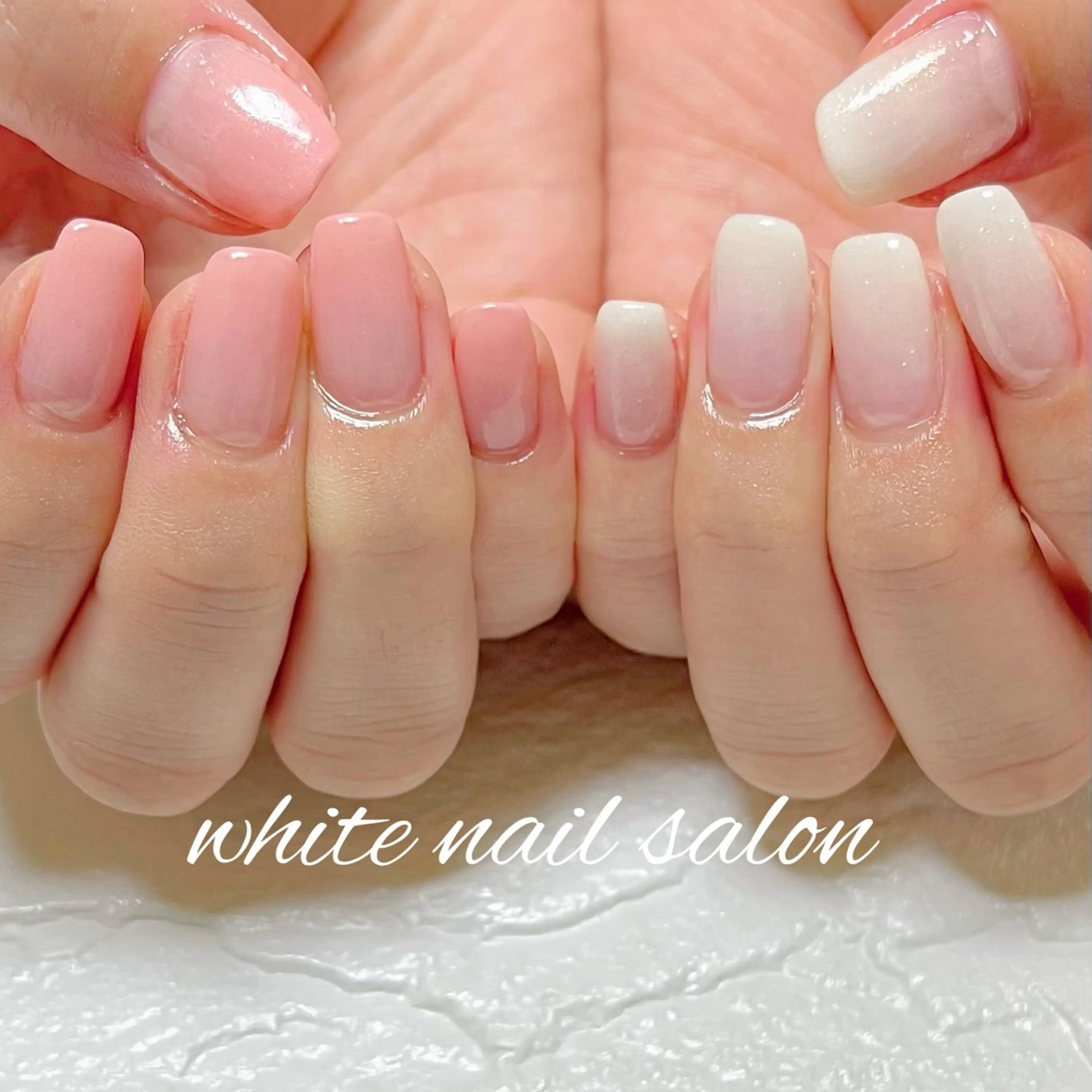 ネイル ラメ(グリッター) シンプルネイル white nail salonのネイルデザイン