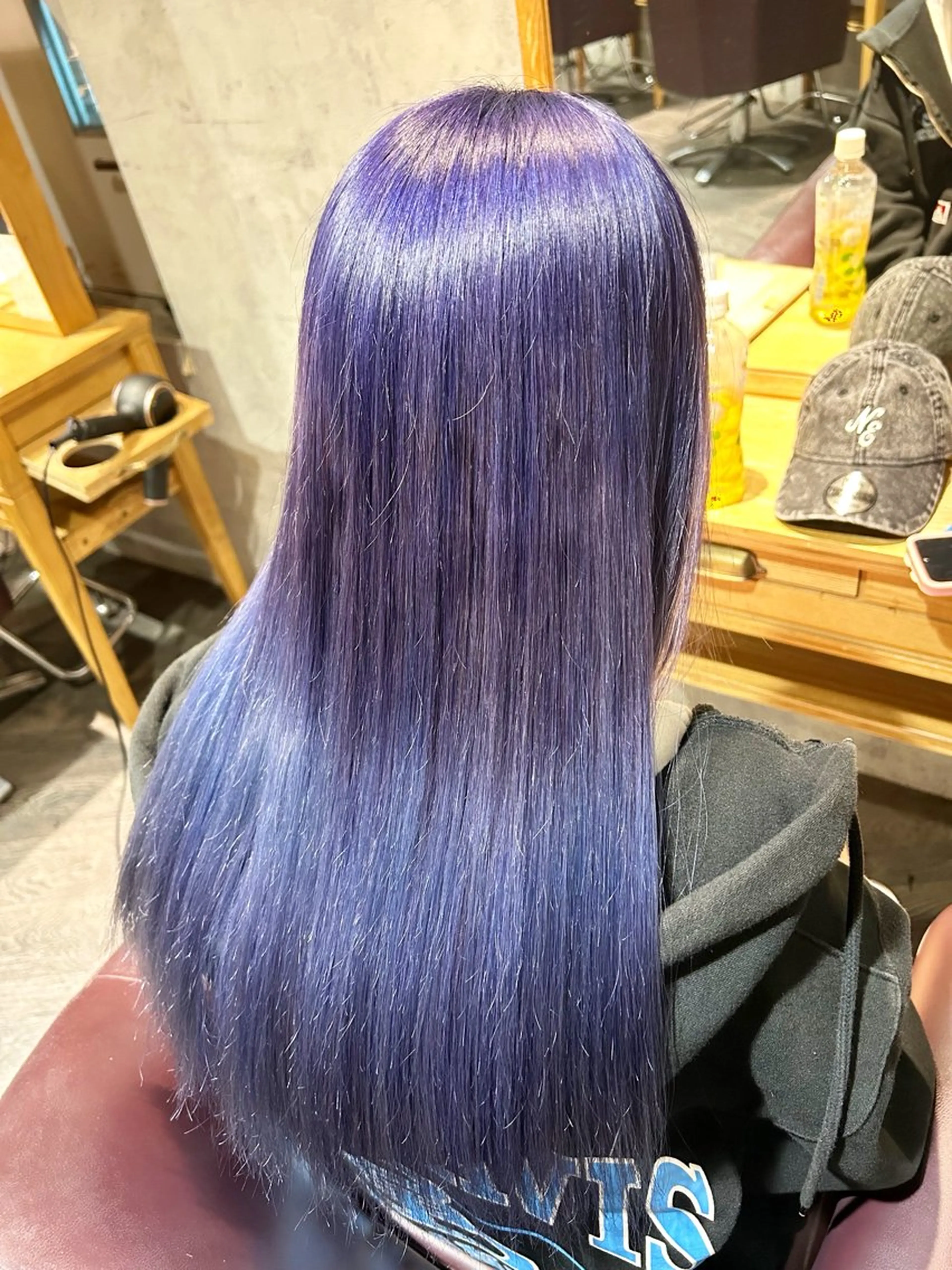 ロング カラー ブルーカラー ブルーラベンダー ラベンダーカラー シルバー カット ヘアカラー トリートメント パーソナルカラー 診断🍀マリンのヘアスタイル