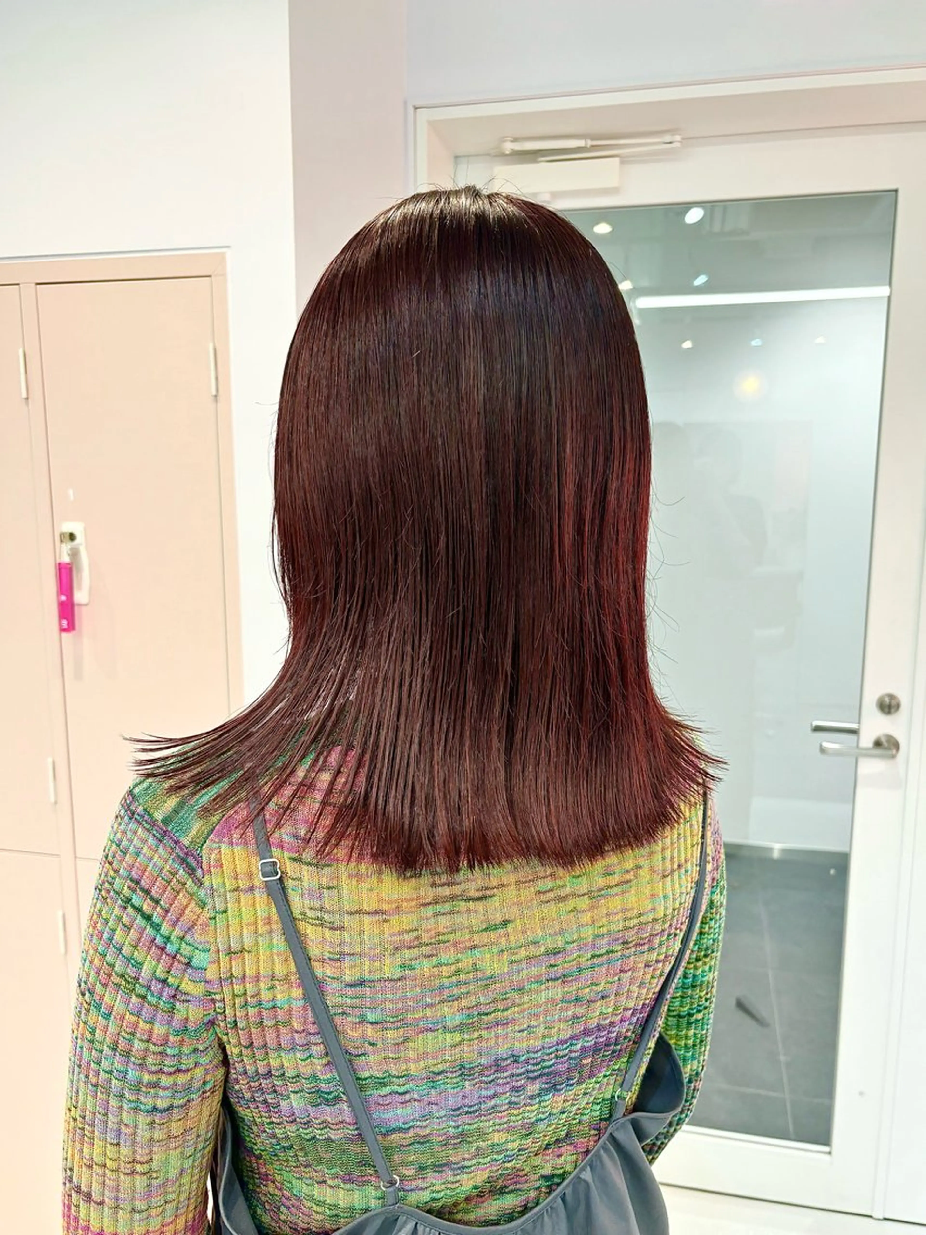 ミディアム カラー 顔周りカット/ボブ/ ツヤ髪/coconaのヘアスタイル