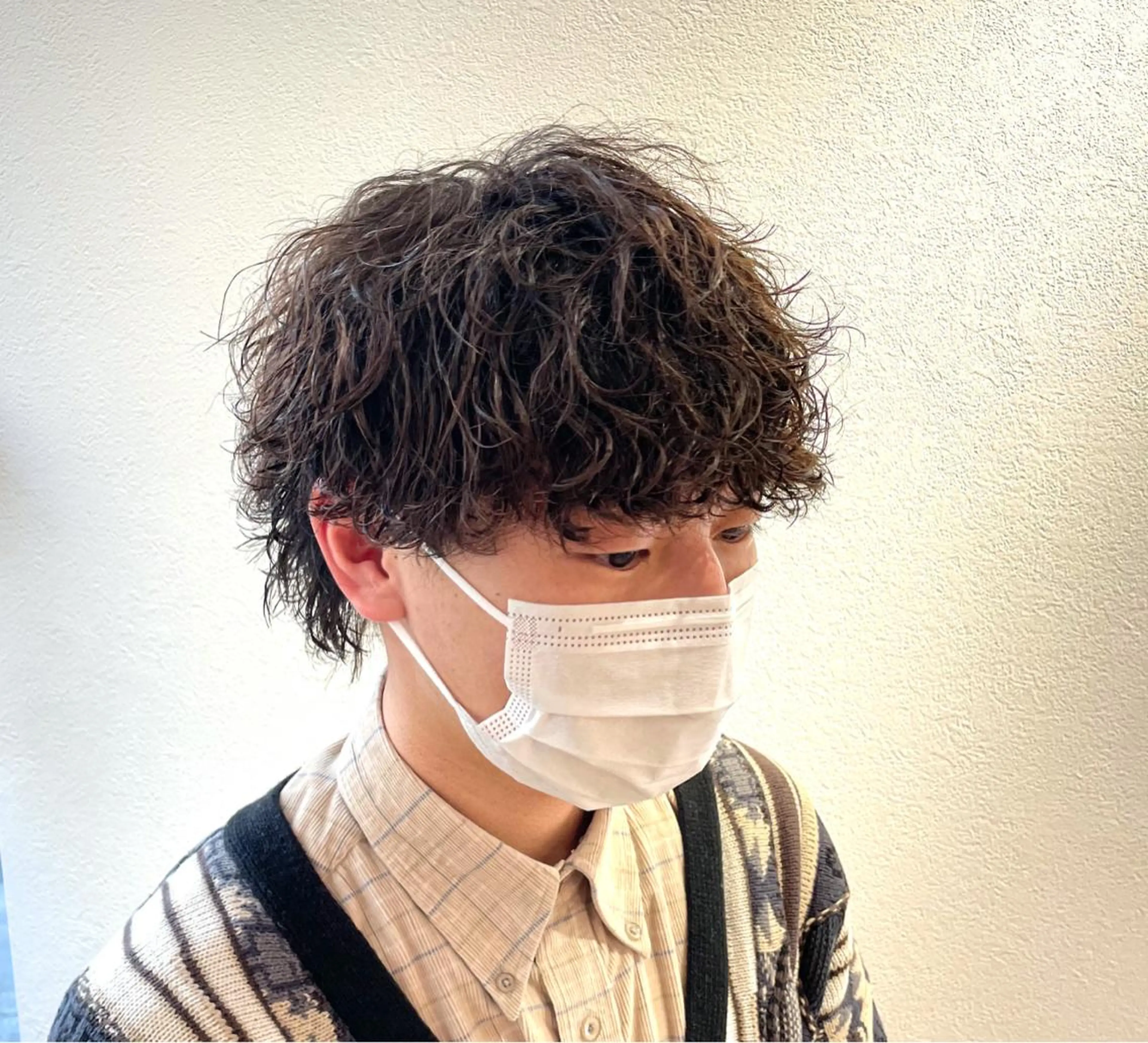 パーマ メンズ マッシュウルフ マッシュ 波巻きパーマ メンズウルフカット ウルフカット 【メンズ特化】 池田大成✂︎のヘアスタイル