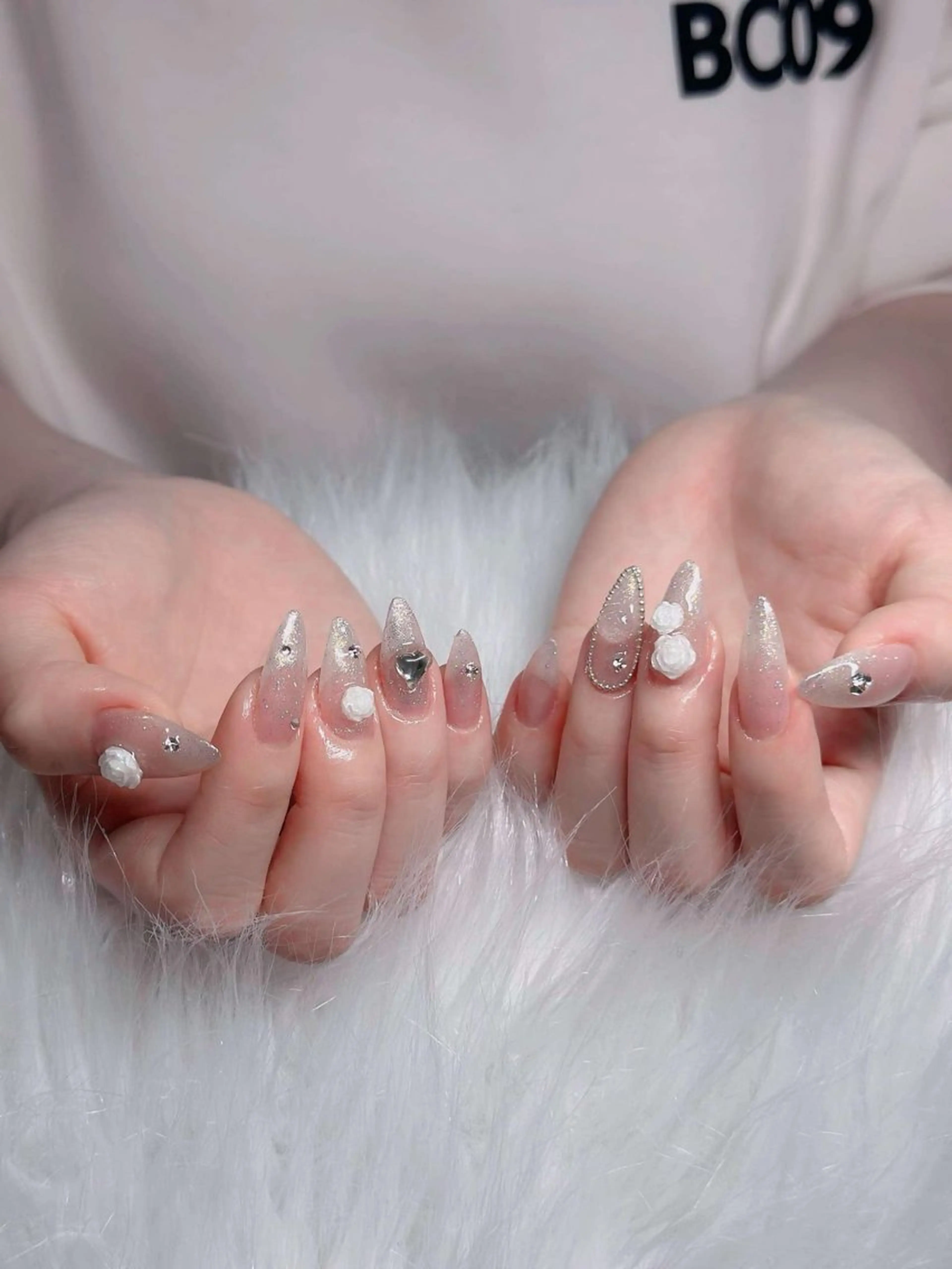 ネイル アートネイル 成人式 ジェルネイル ニュアンスネイル 夏ネイル ハンドネイル neco H.babynailのネイルデザイン