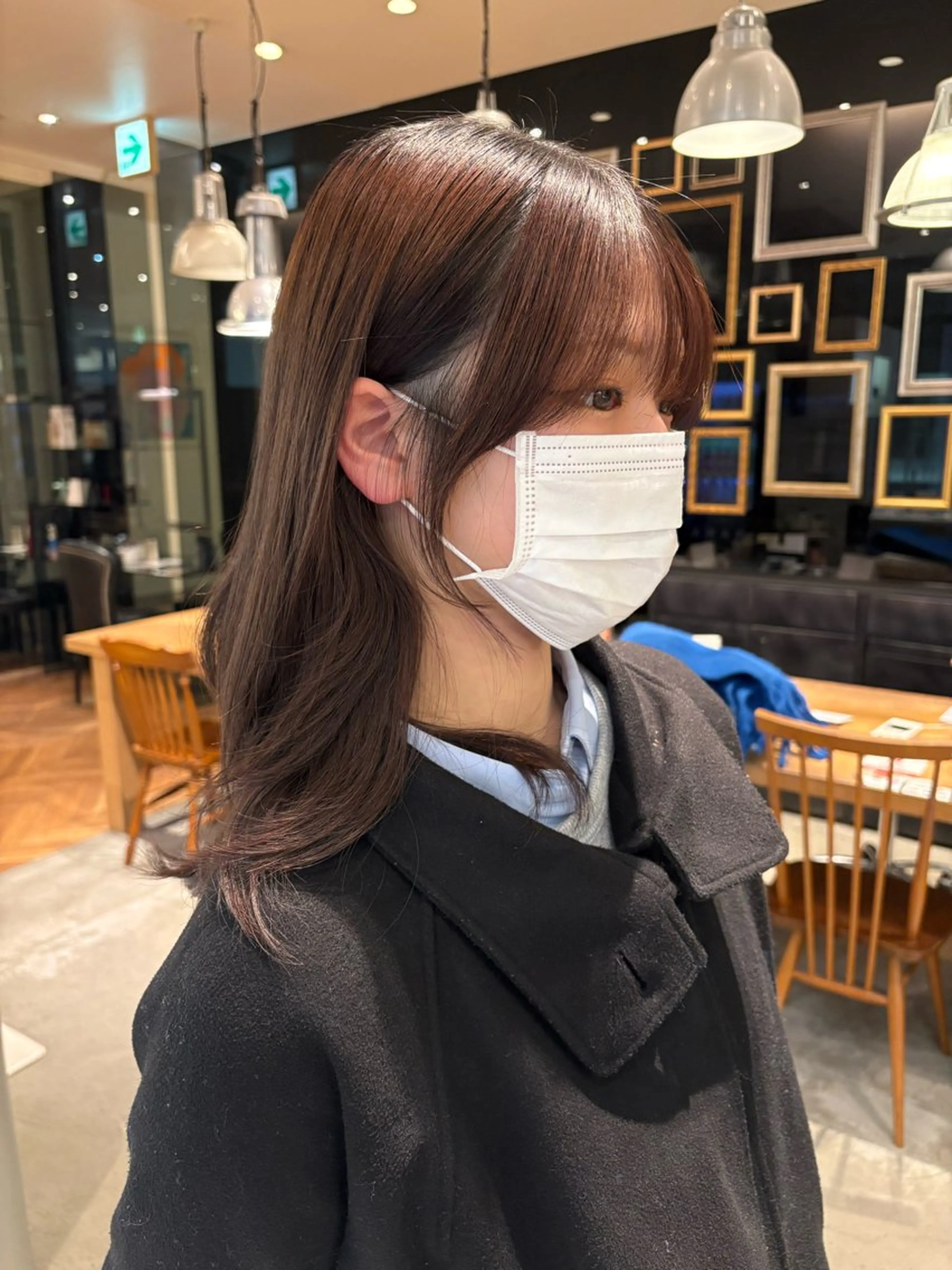 セミロング 顔周りカット 【SARA】 meiのヘアスタイル