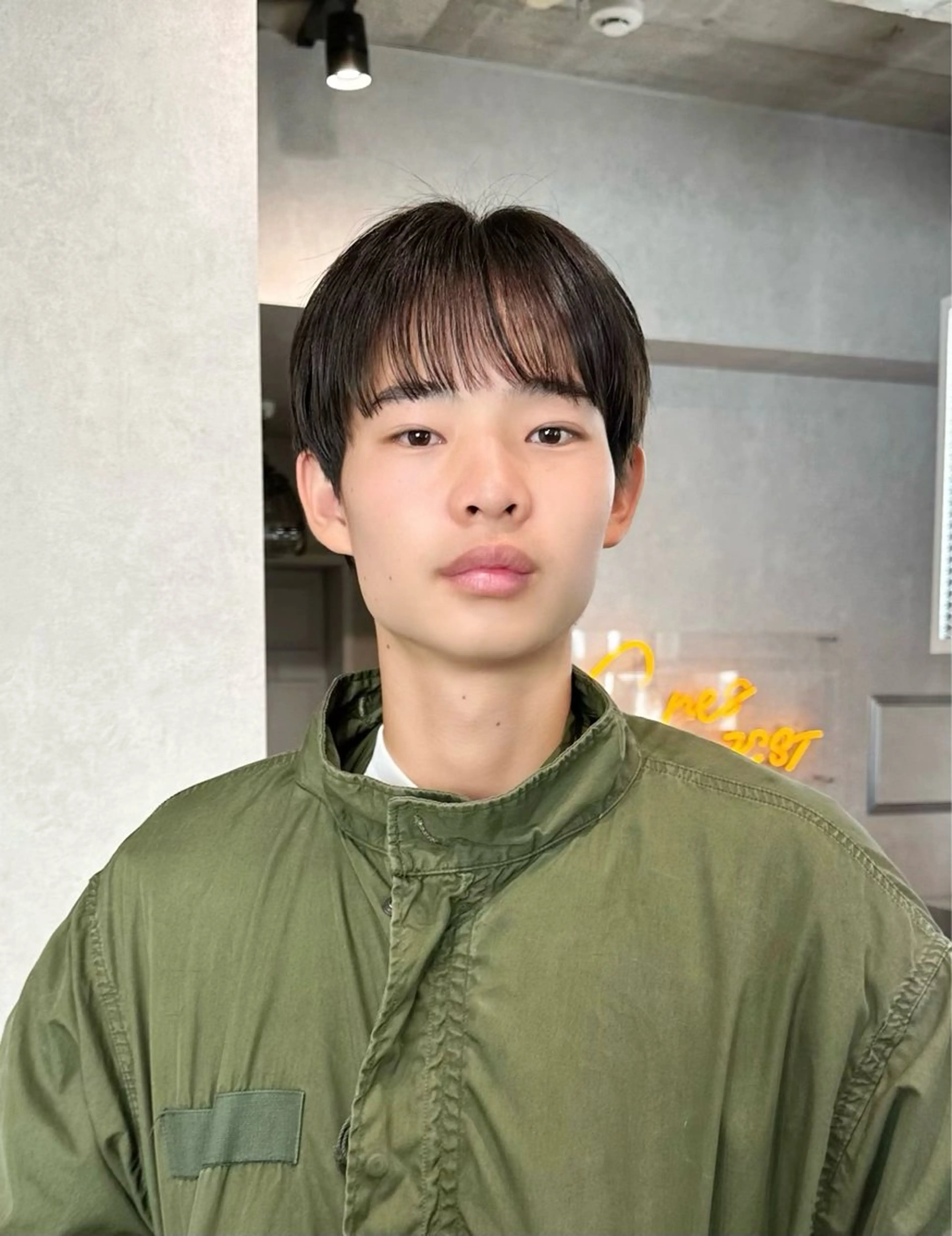 メンズ マッシュ シースルーマッシュ カット 縮毛矯正 お洒落カジュアル🍃 まなとのヘアスタイル