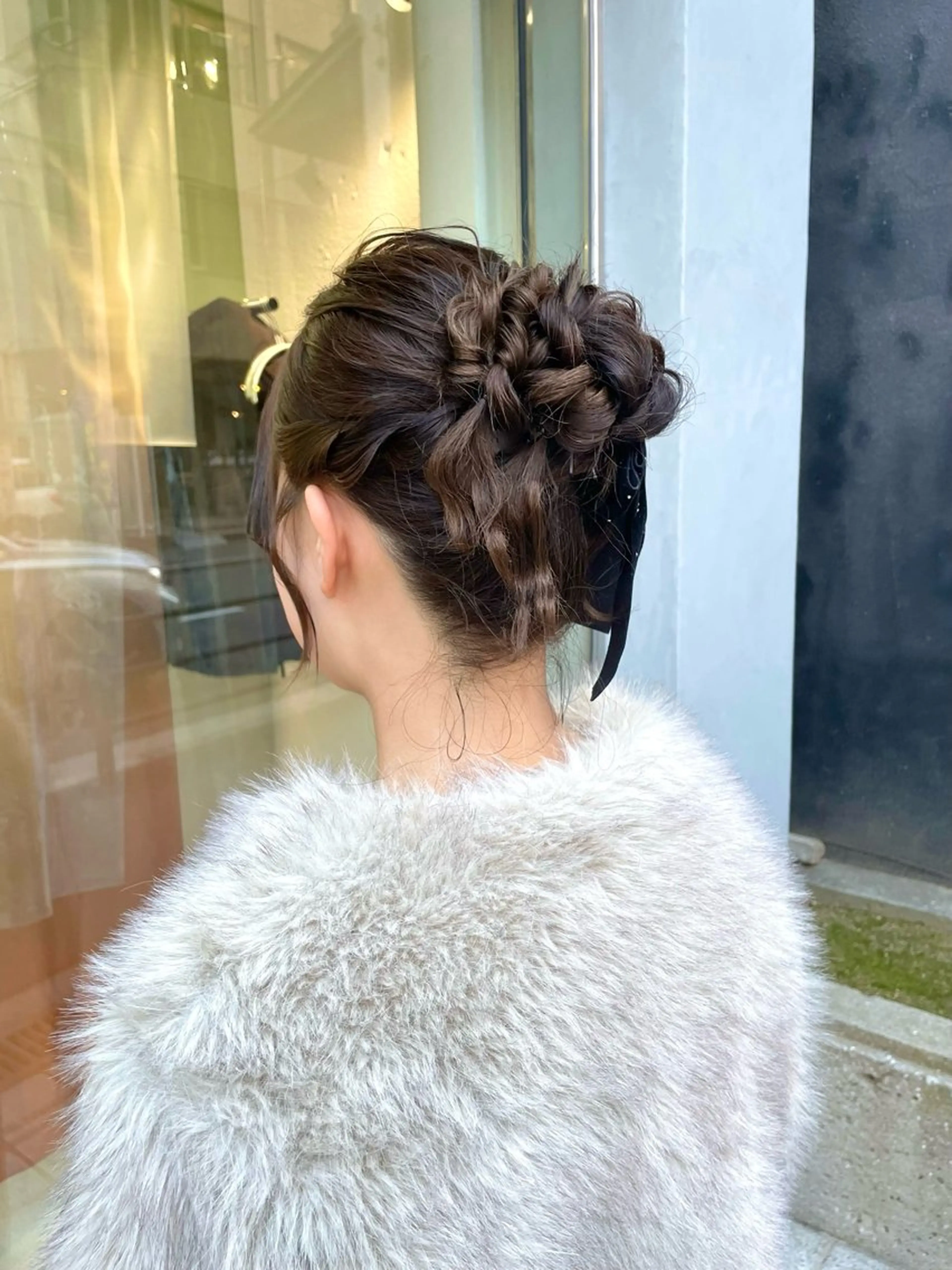 ミディアム ヘアアレンジ ヘアセット デザインカラー💖/ ヘアセット/manaのヘアスタイル