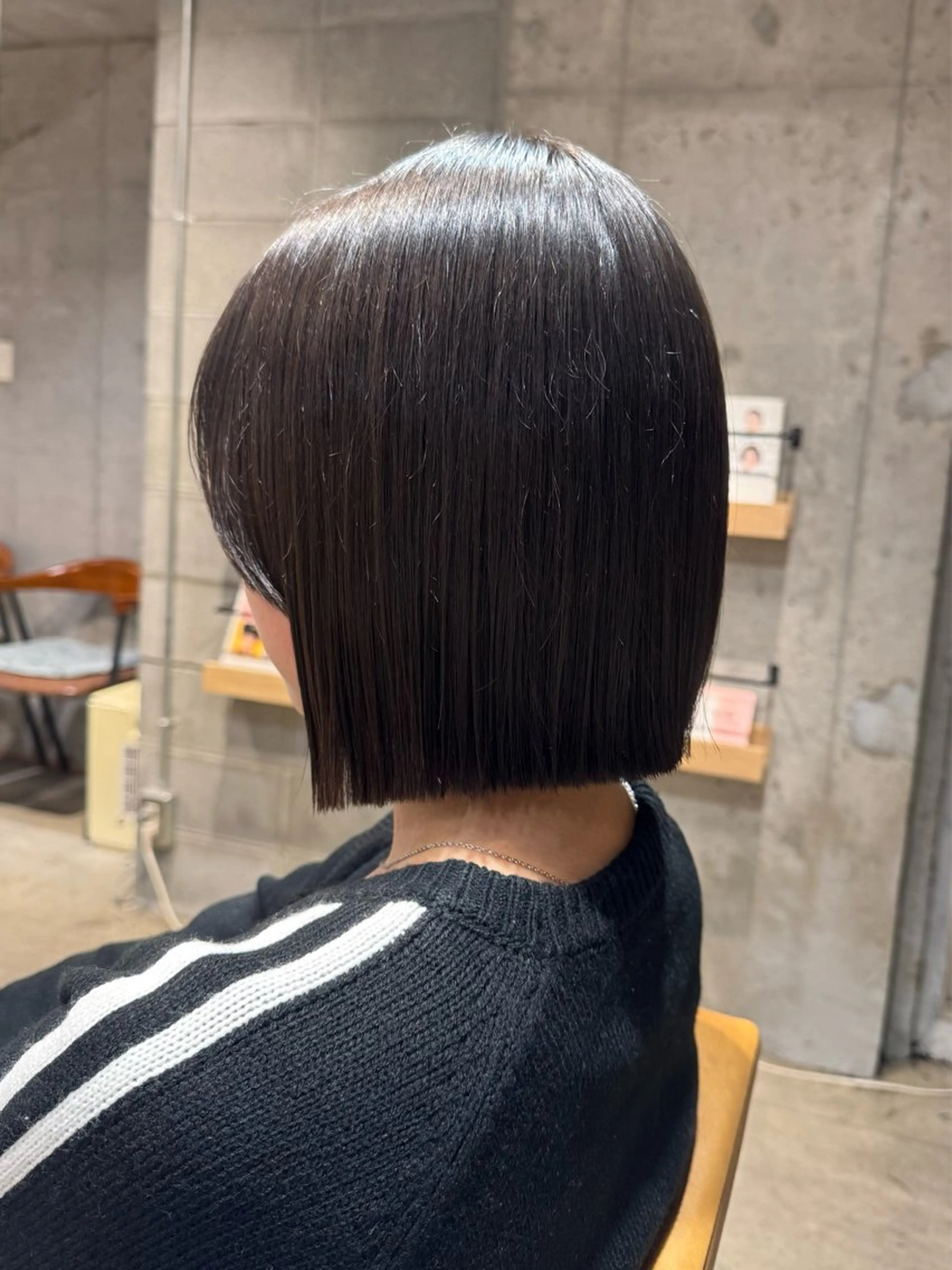 ショート ヘアアレンジ 切りっぱなしボブ ボブ カット 縮毛矯正 トリートメント ヘッドスパ 顔まわり/艶カラー/ 🤎himari🤎のヘアスタイル