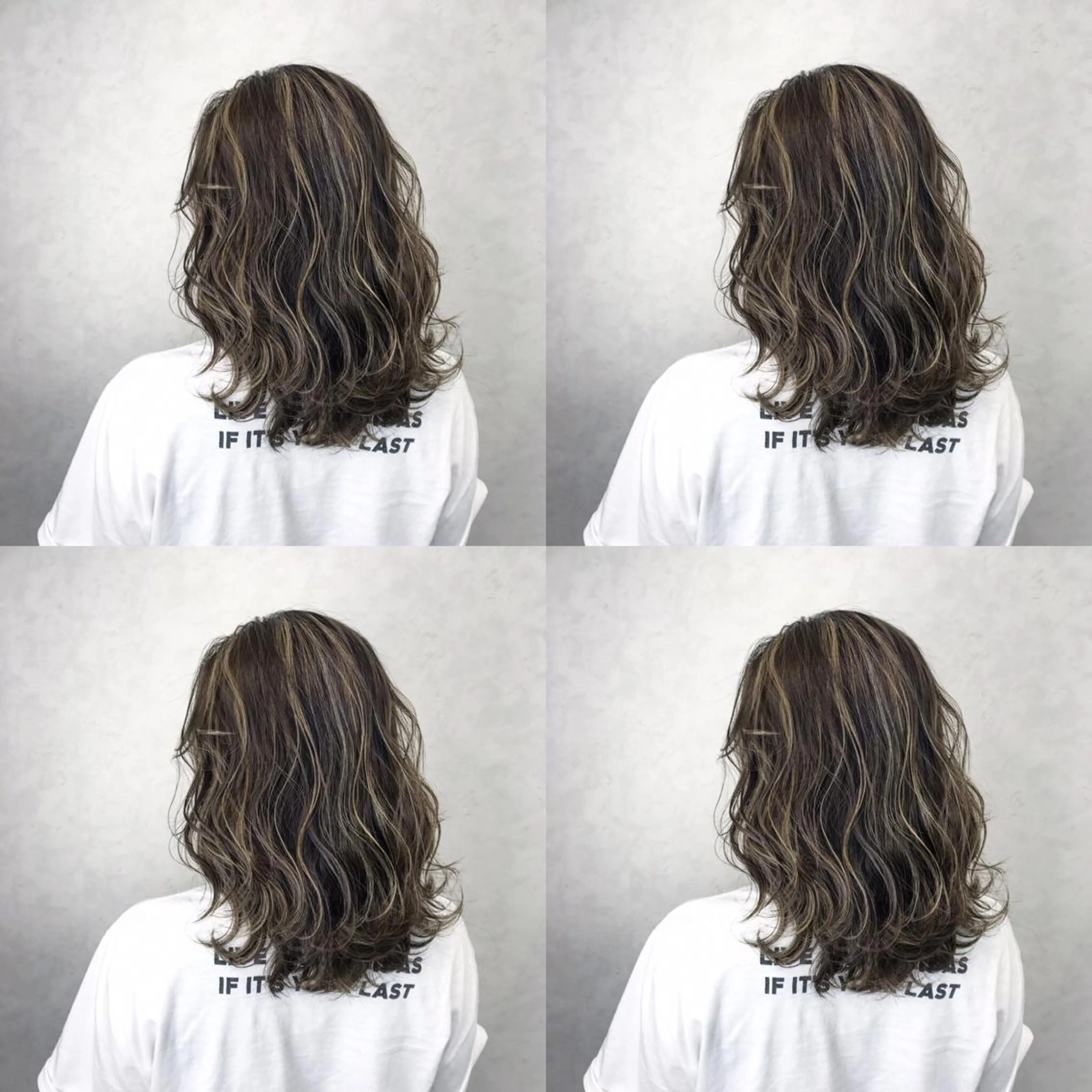 ミディアム カラー グレージュ ハイライトカラー ハイライト ヘアカラー TATSUYA アートディレクターのヘアスタイル